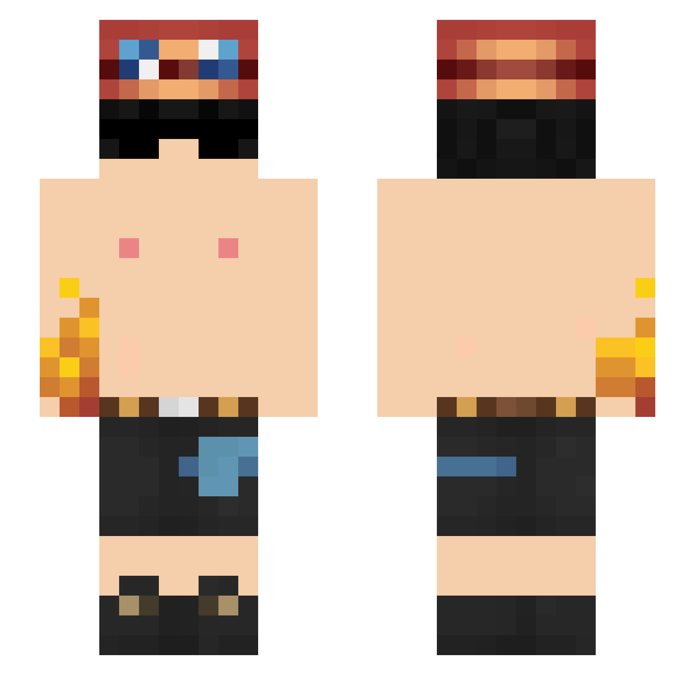 Swoo11 Minecraft skin, front and back view