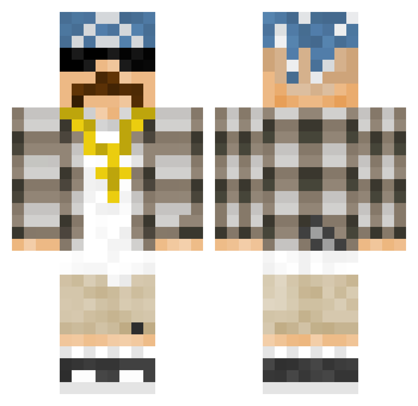 DirtyDanTh3Man Minecraft skin, front and back view