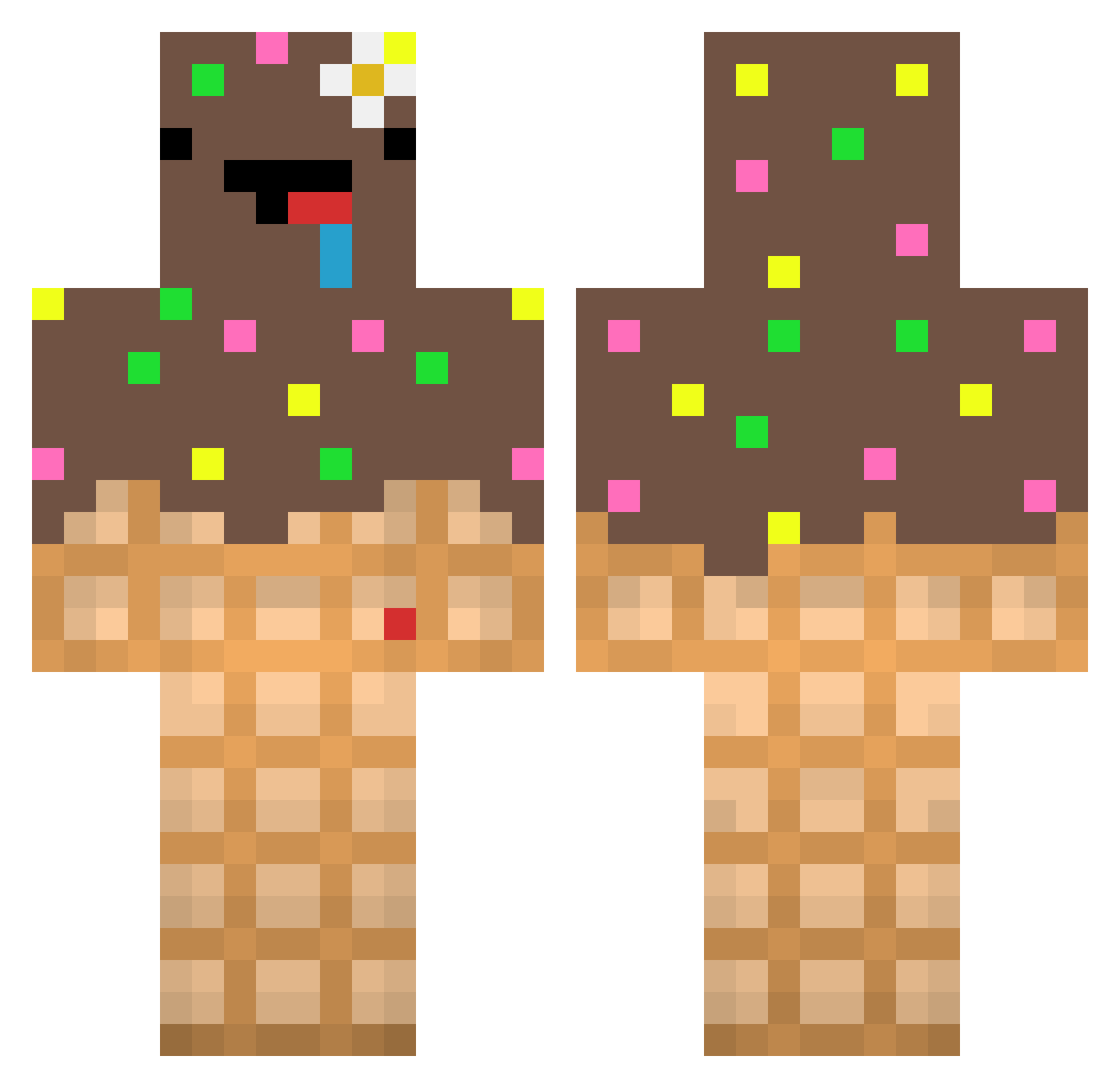 shazam076 Minecraft skin, front and back view