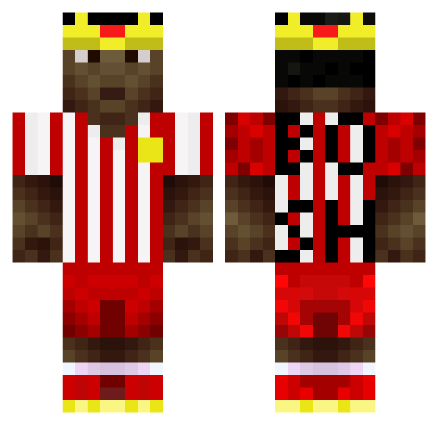 SlugOnEm Minecraft skin, front and back view