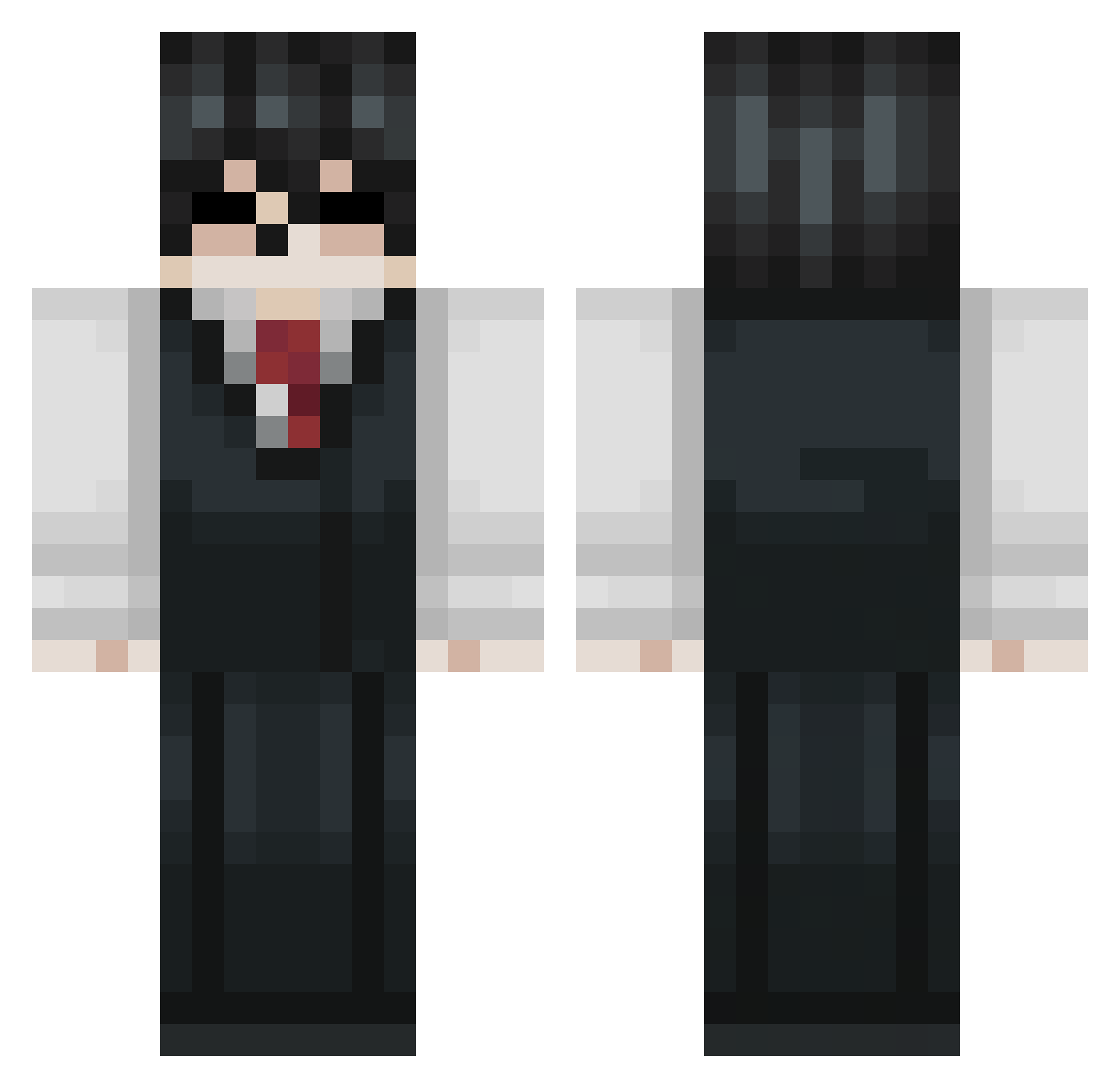Zyguy19 Minecraft skin, front and back view