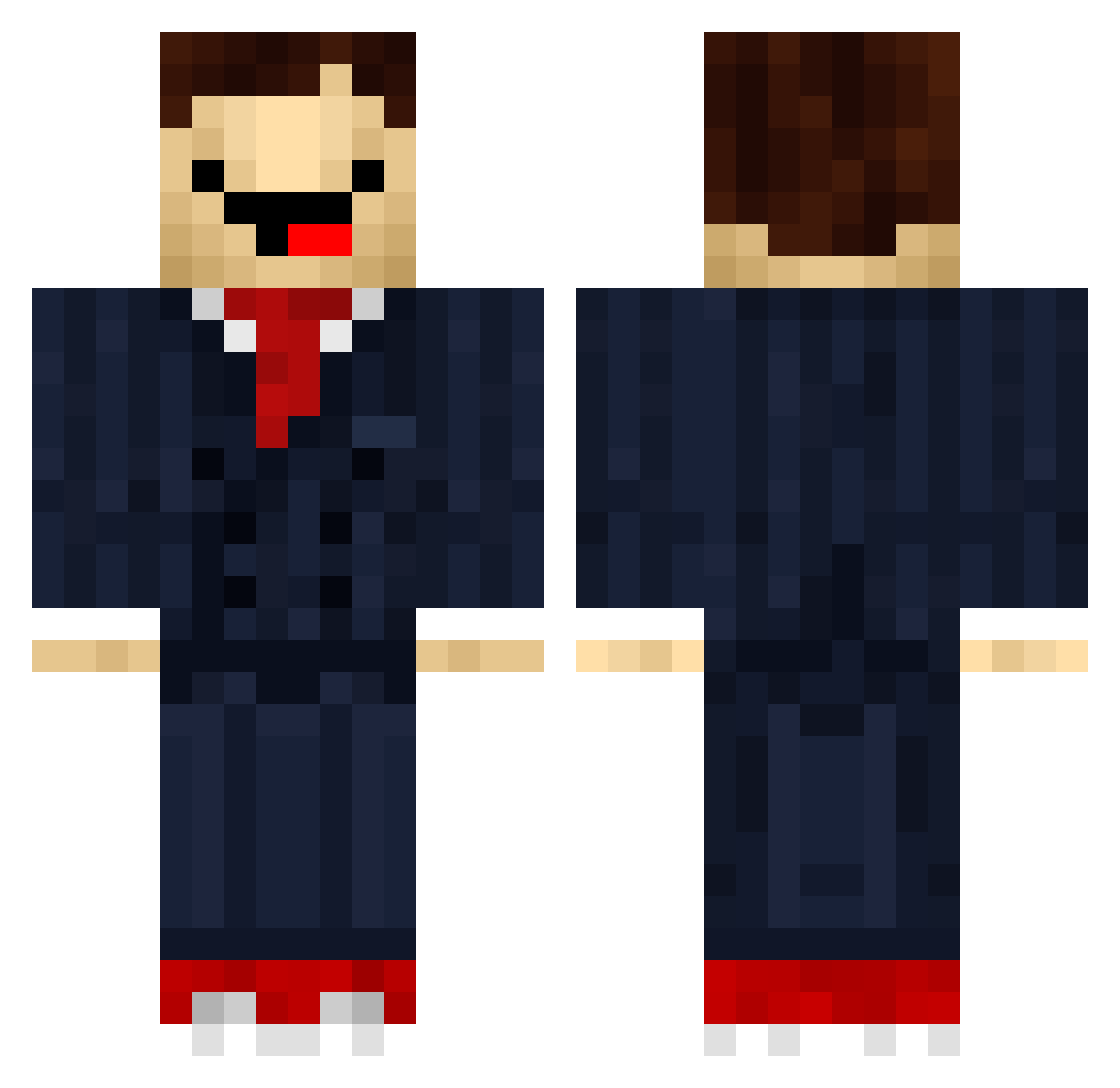 Siphoned Minecraft skin, front and back view