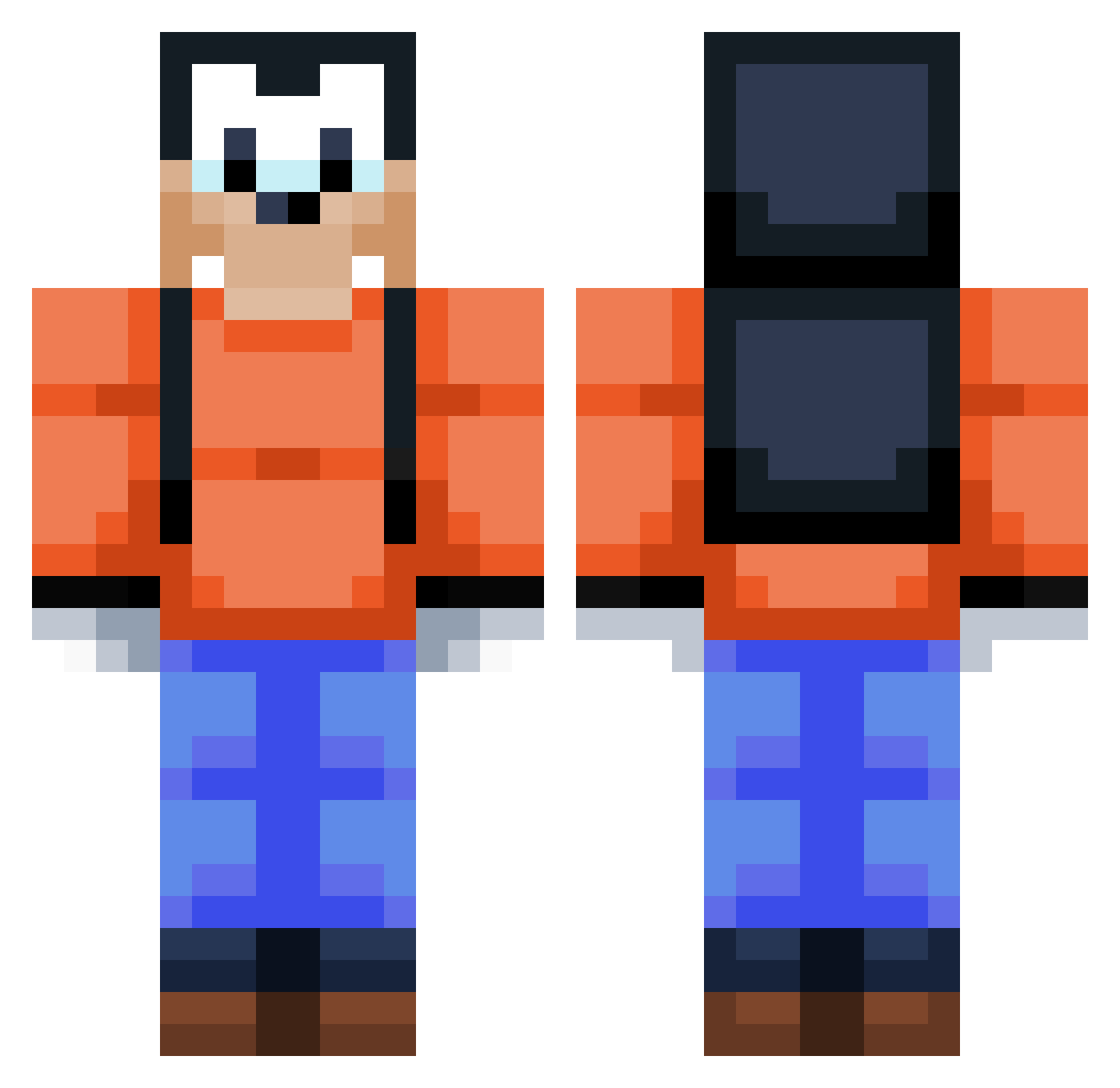 YouLookChinese Minecraft skin, front and back view