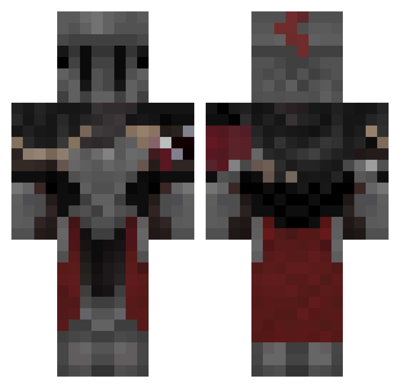 stickbog Minecraft skin, front and back view