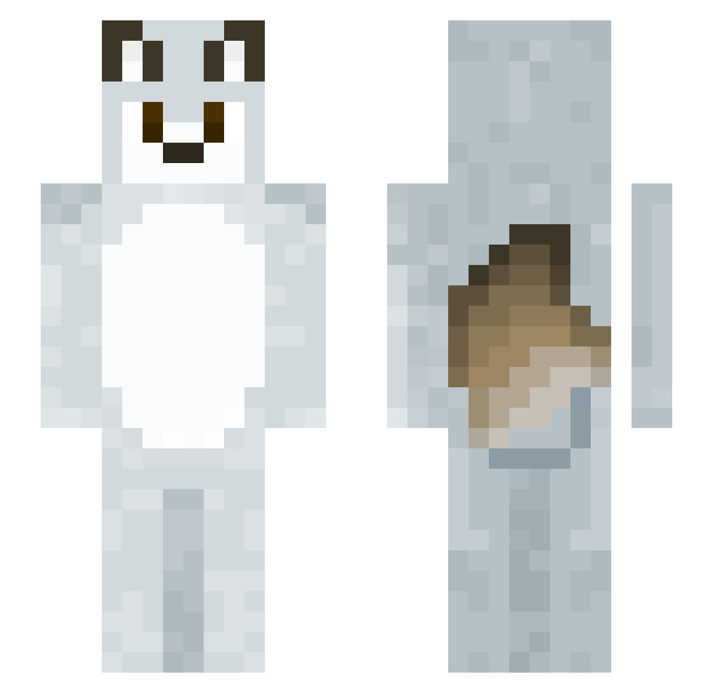 H0wlingW0lf Minecraft skin, front and back view