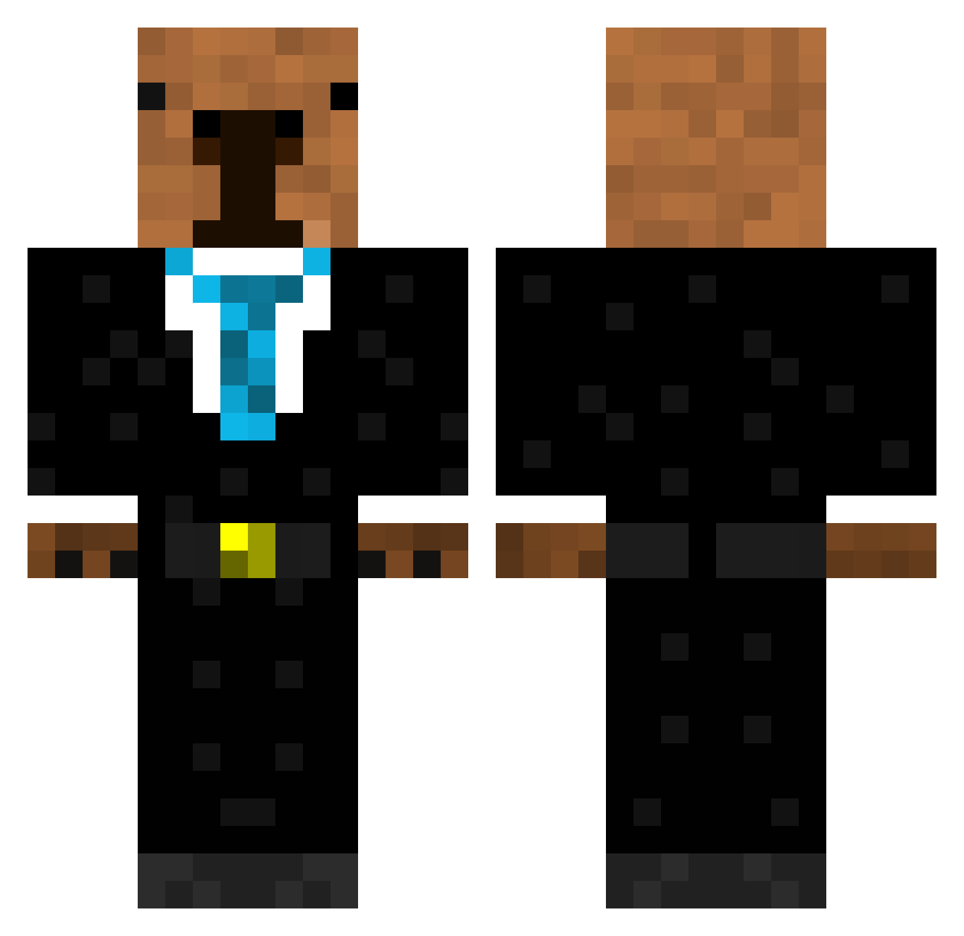 TirOfijo Minecraft skin, front and back view