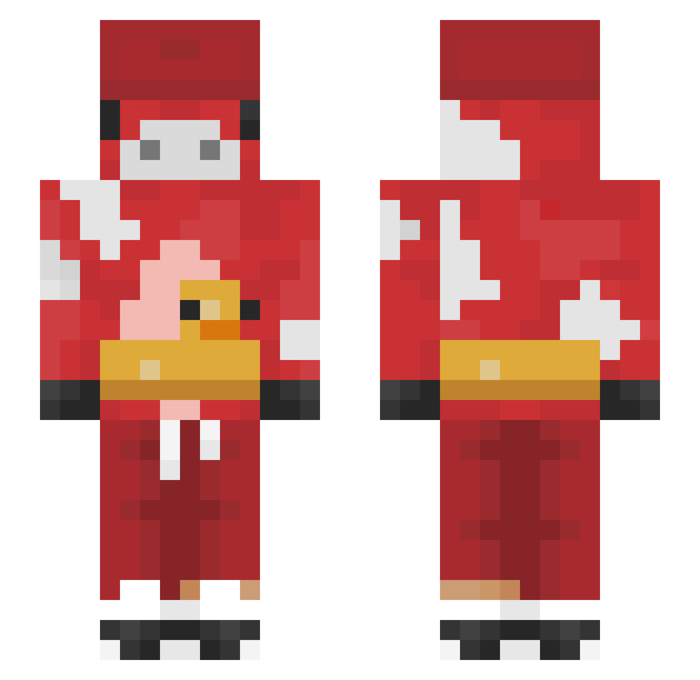 Fluidity_ Minecraft skin, front and back view