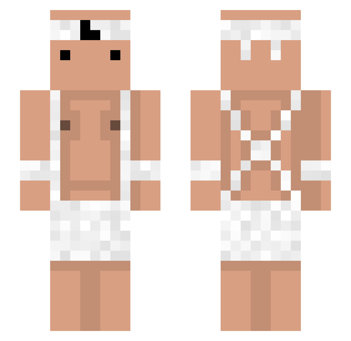 BabyChig Minecraft skin, front and back view