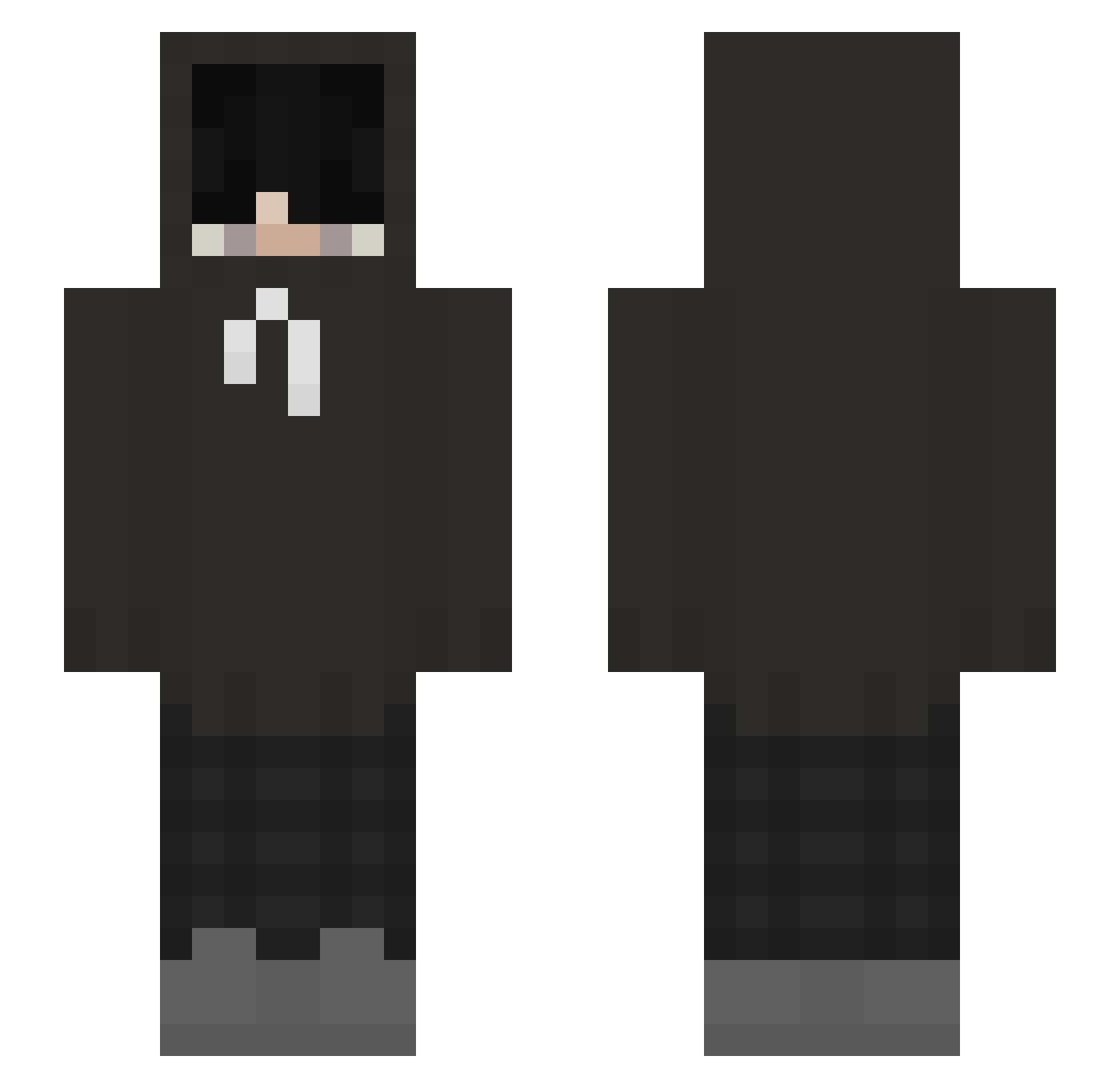 TTVseanbittman Minecraft skin, front and back view