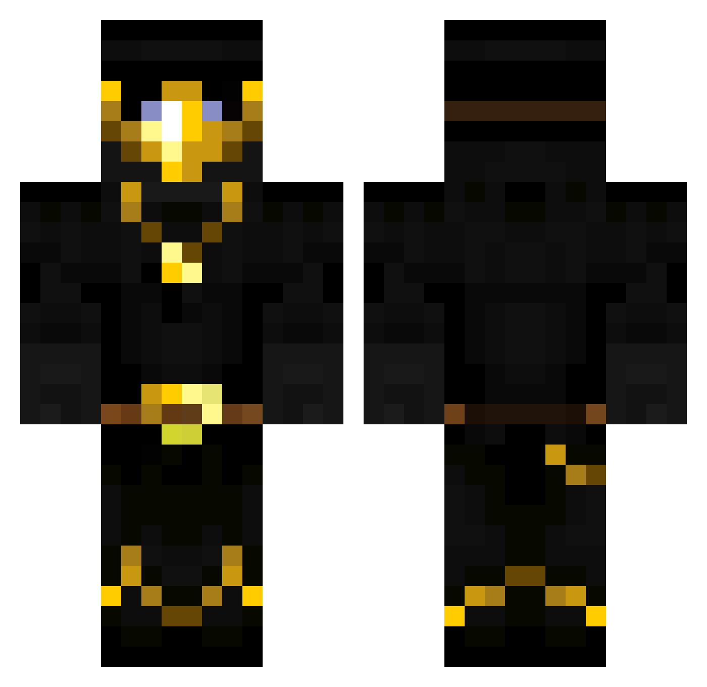 TheDoctorTM Minecraft skin, front and back view