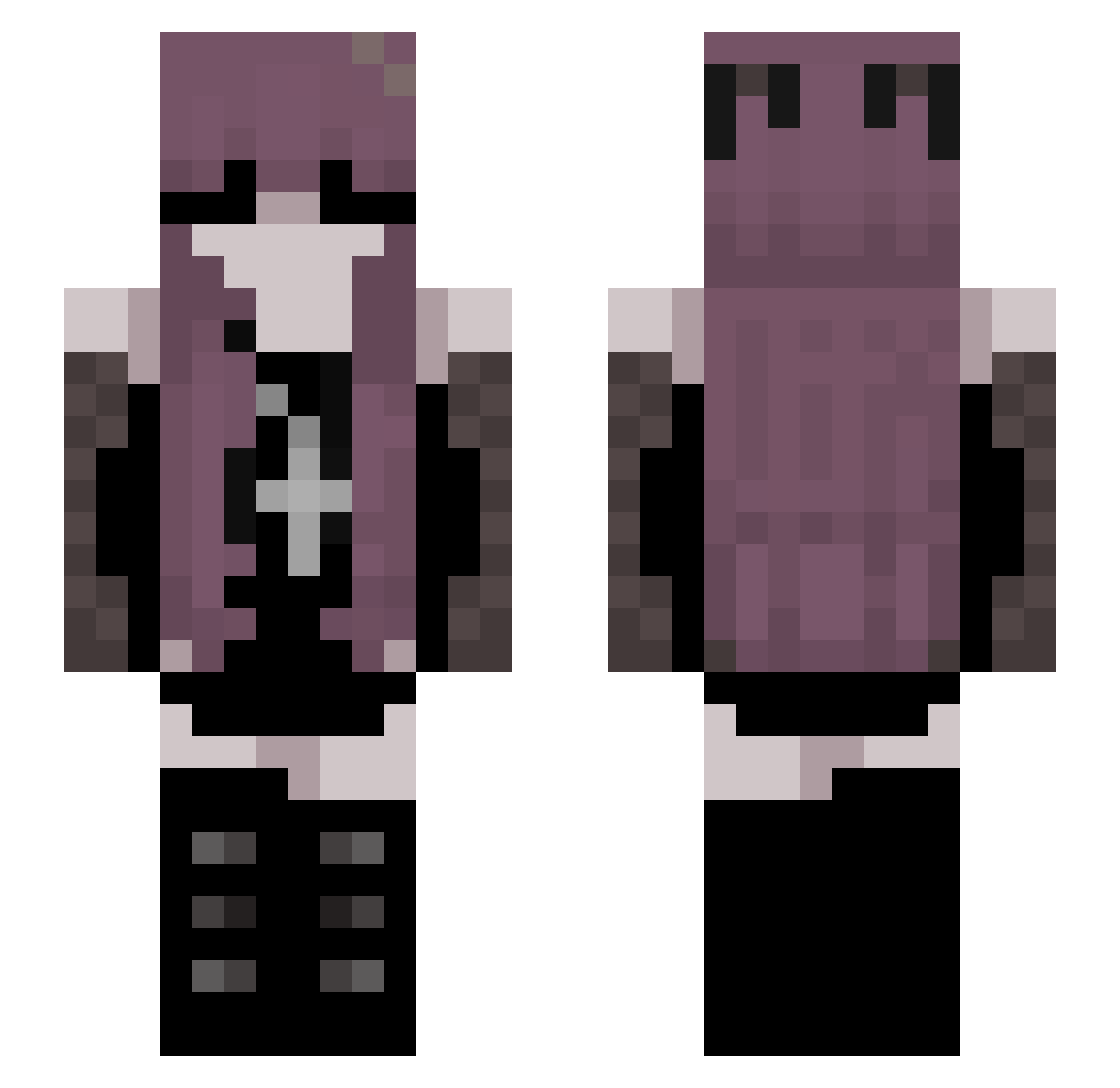 Fionax_ Minecraft skin, front and back view