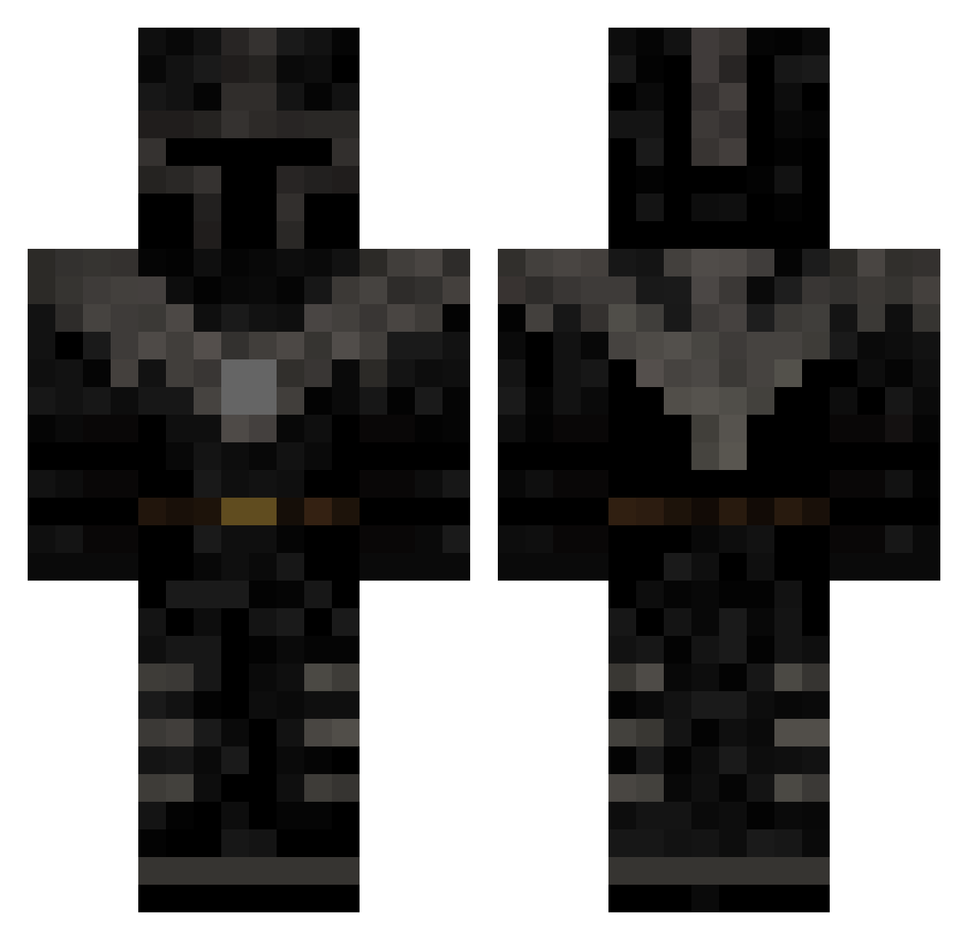 zWise Minecraft skin, front and back view