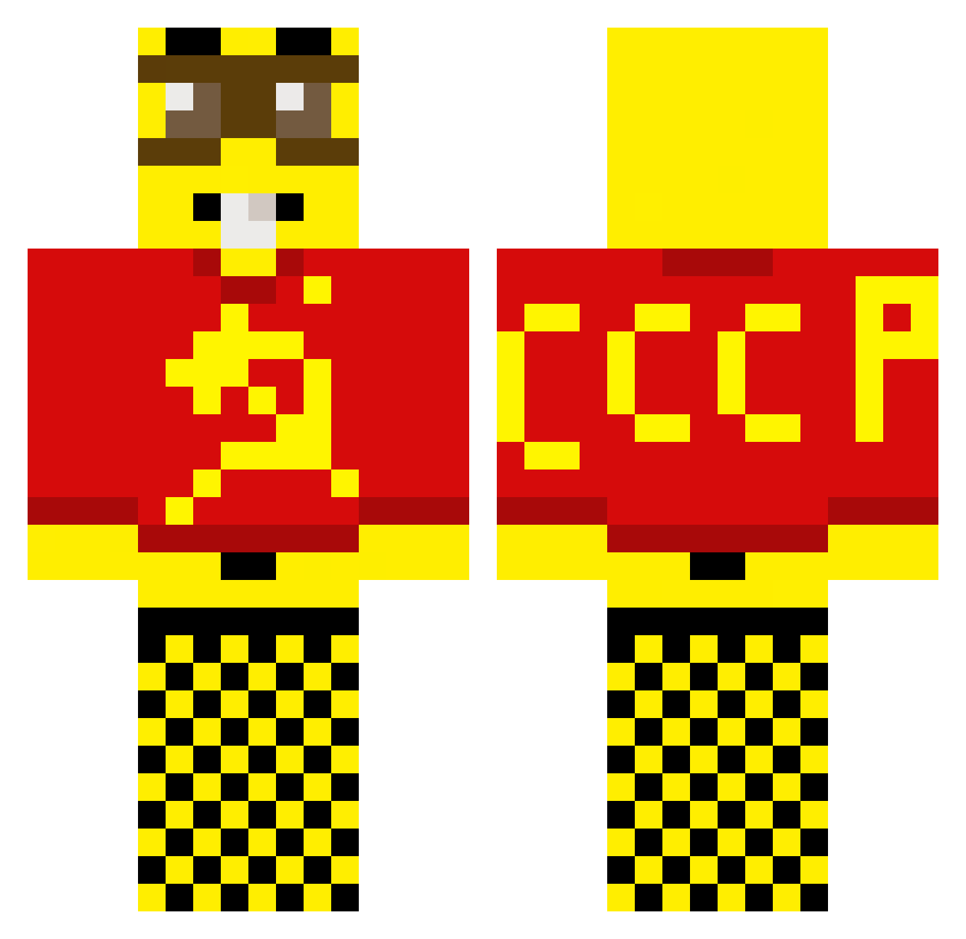 Kivi_V_Kivi_Gizo Minecraft skin, front and back view