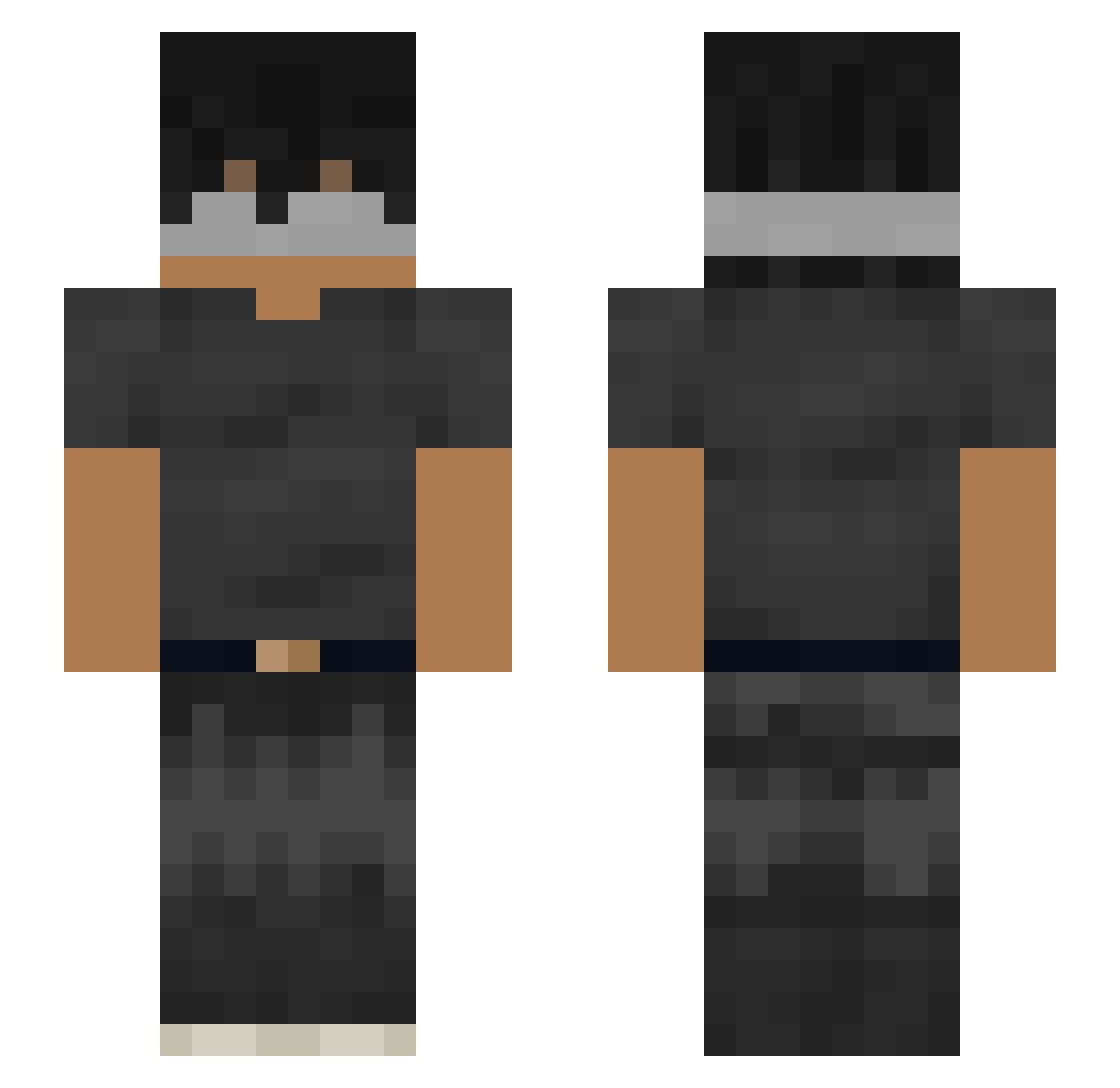 W_Matix Minecraft skin, front and back view