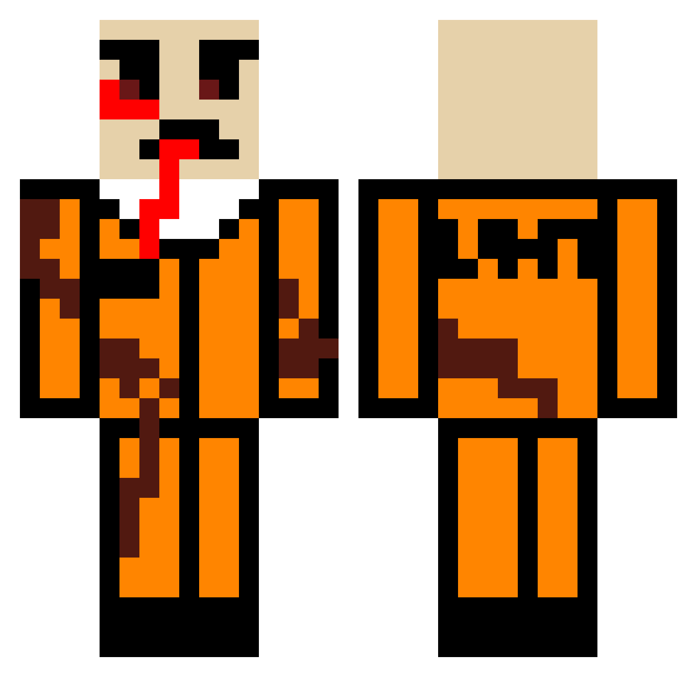 battfel5 Minecraft skin, front and back view