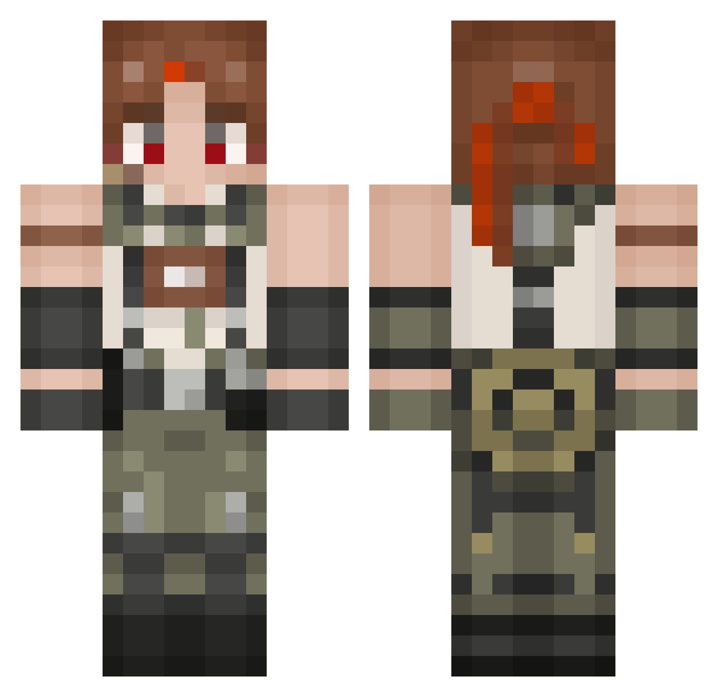 HS_0803 Minecraft skin, front and back view