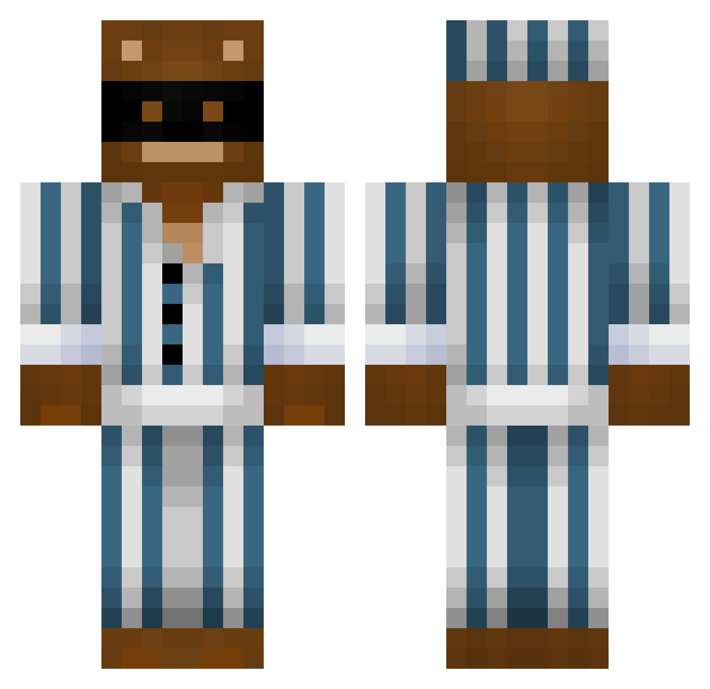 areugay Minecraft skin, front and back view