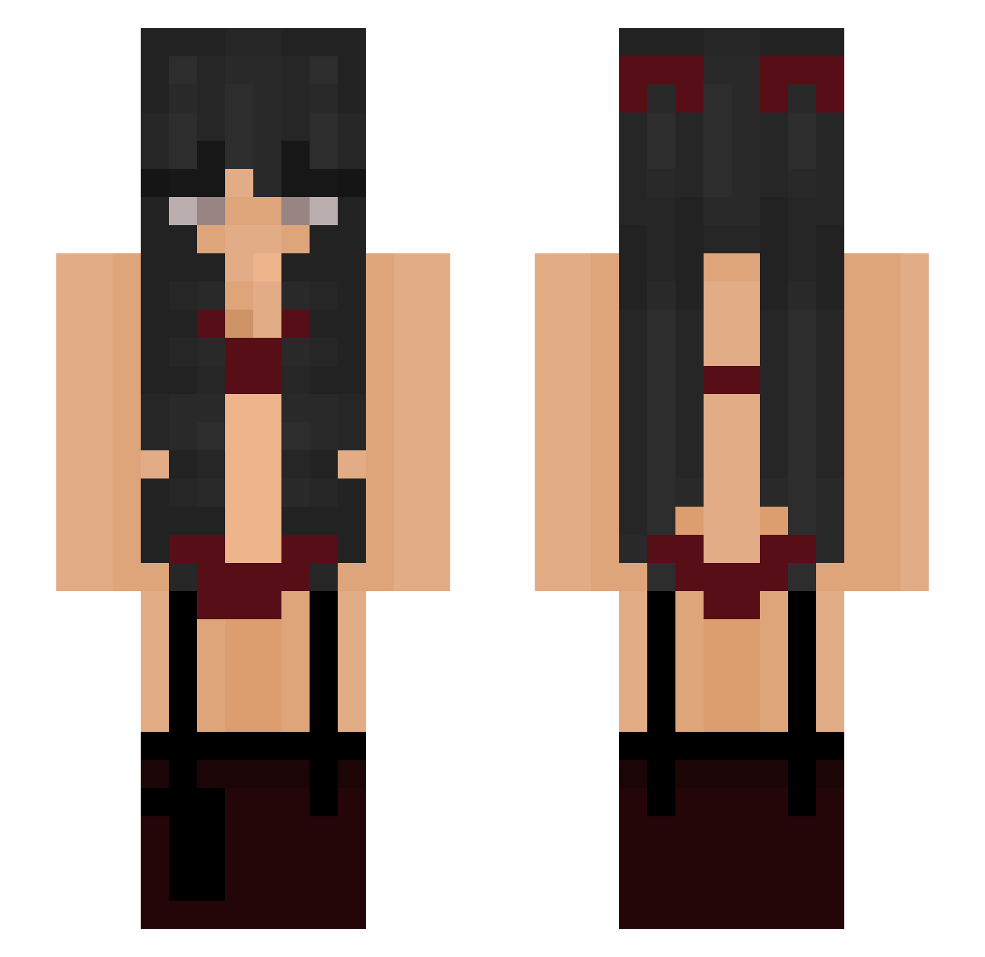 191_ Minecraft skin, front and back view