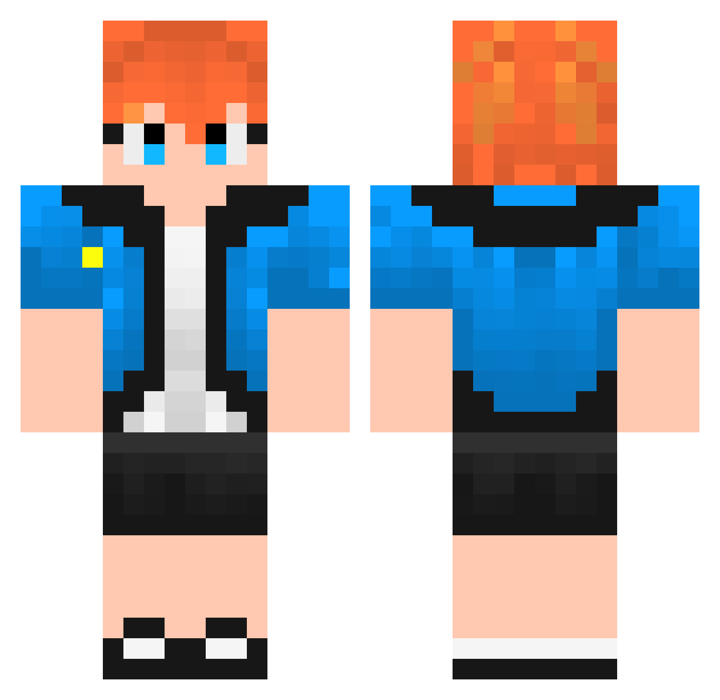 StupidBoy_V2 Minecraft skin, front and back view