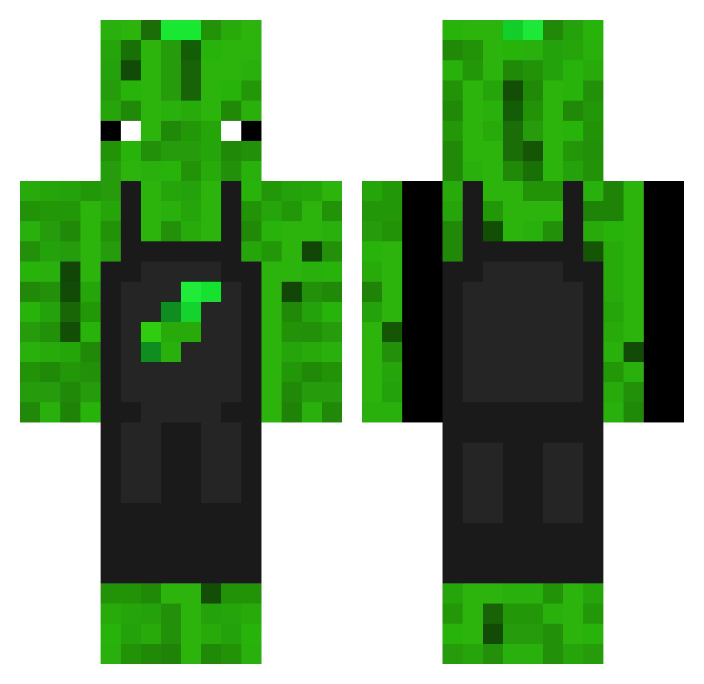 _Pyckle Minecraft skin, front and back view