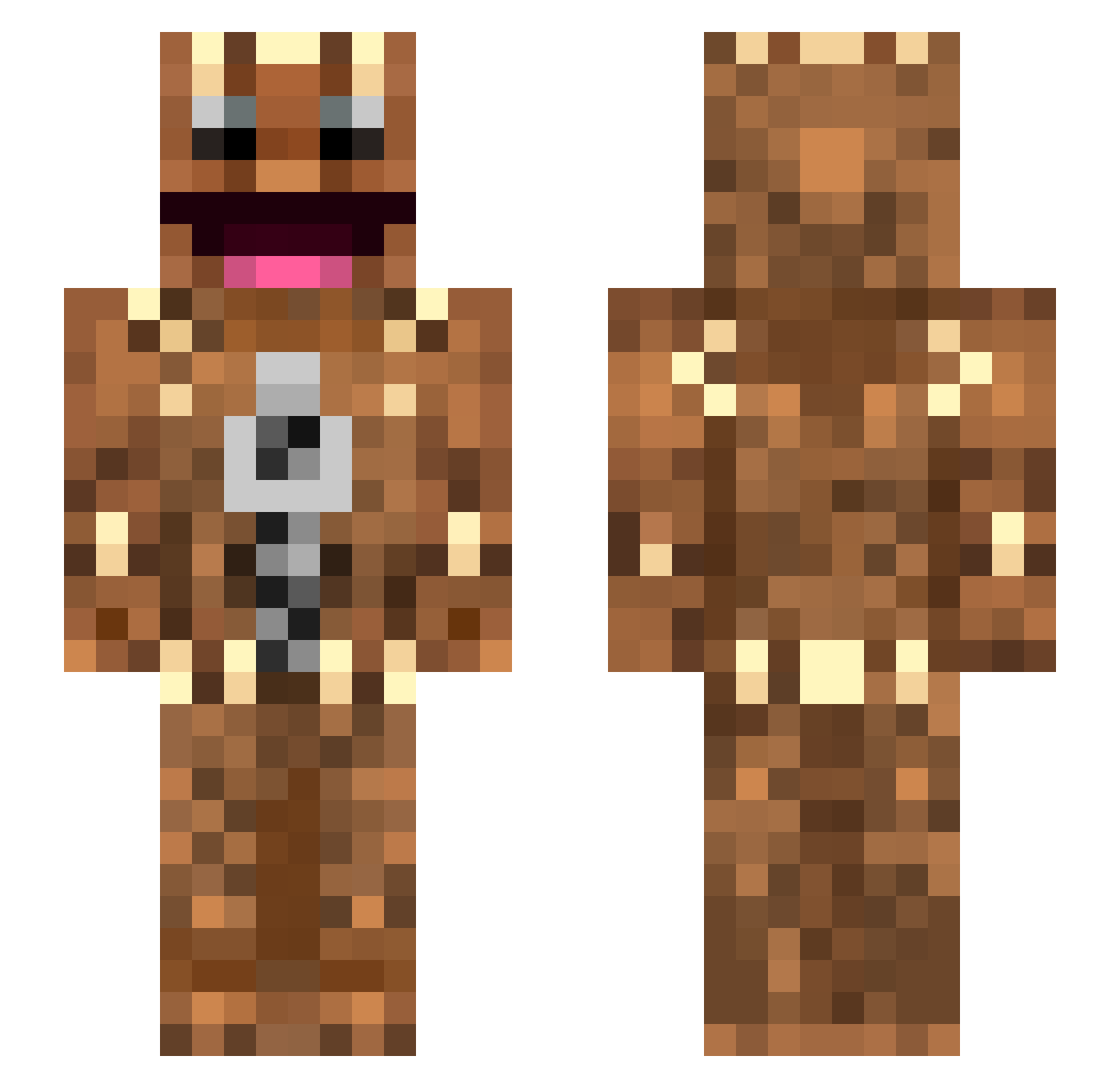 Enriquet00 Minecraft skin, front and back view