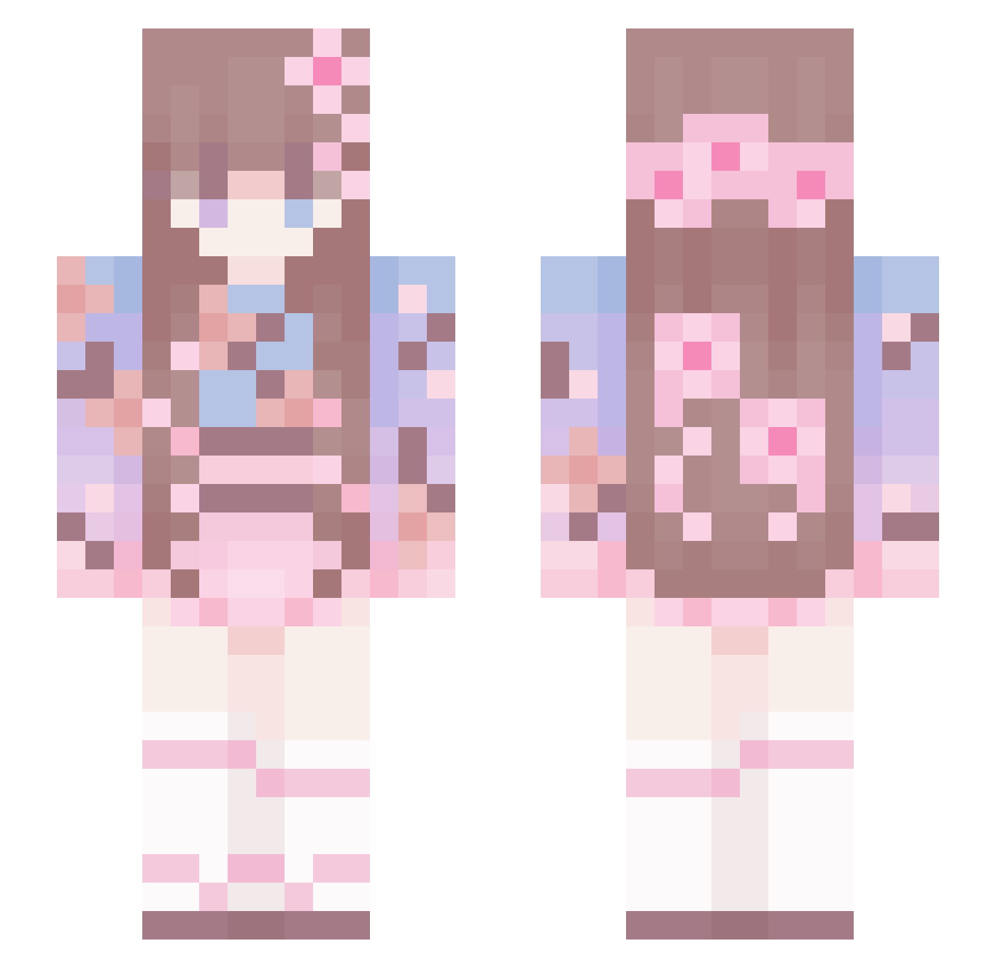 Dr1ppyshoes Minecraft skin, front and back view
