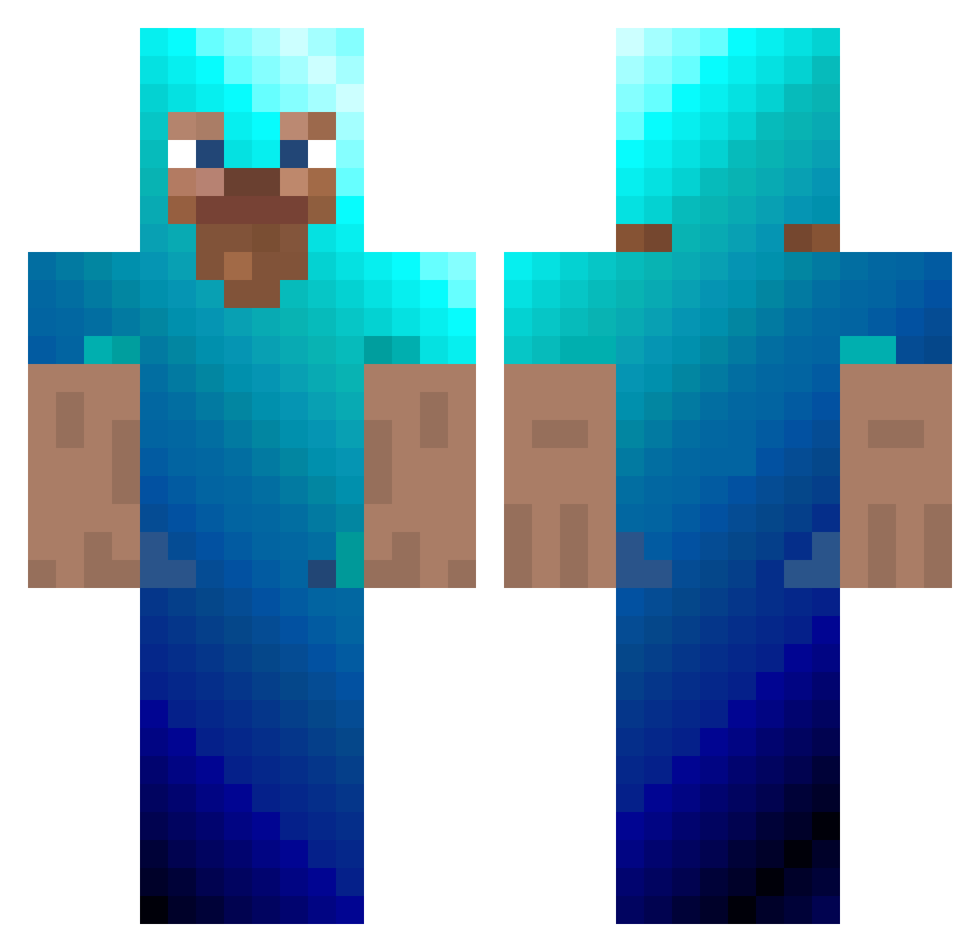 Danko777 Minecraft skin, front and back view