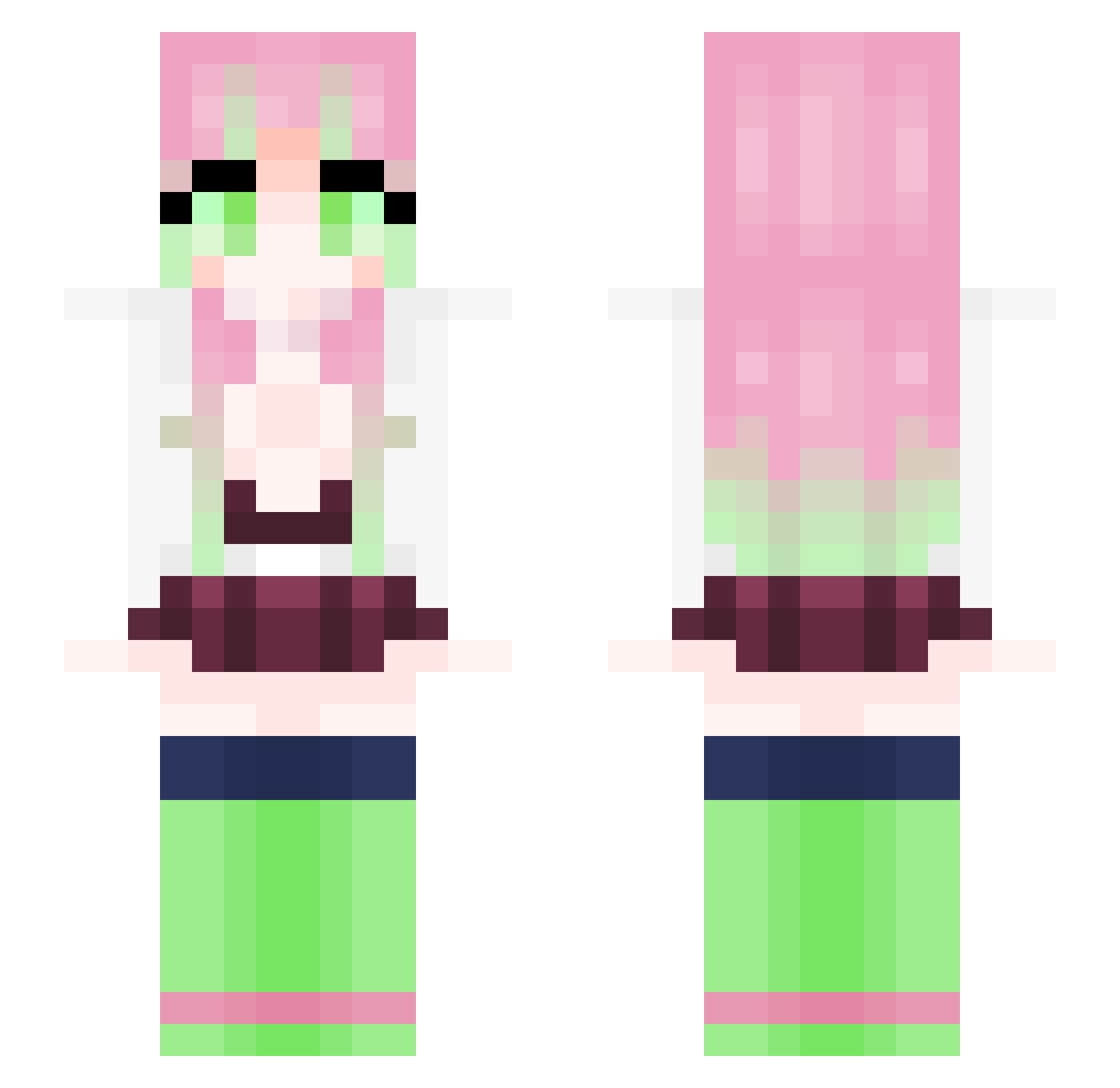 Nathannasse2Miel Minecraft skin, front and back view