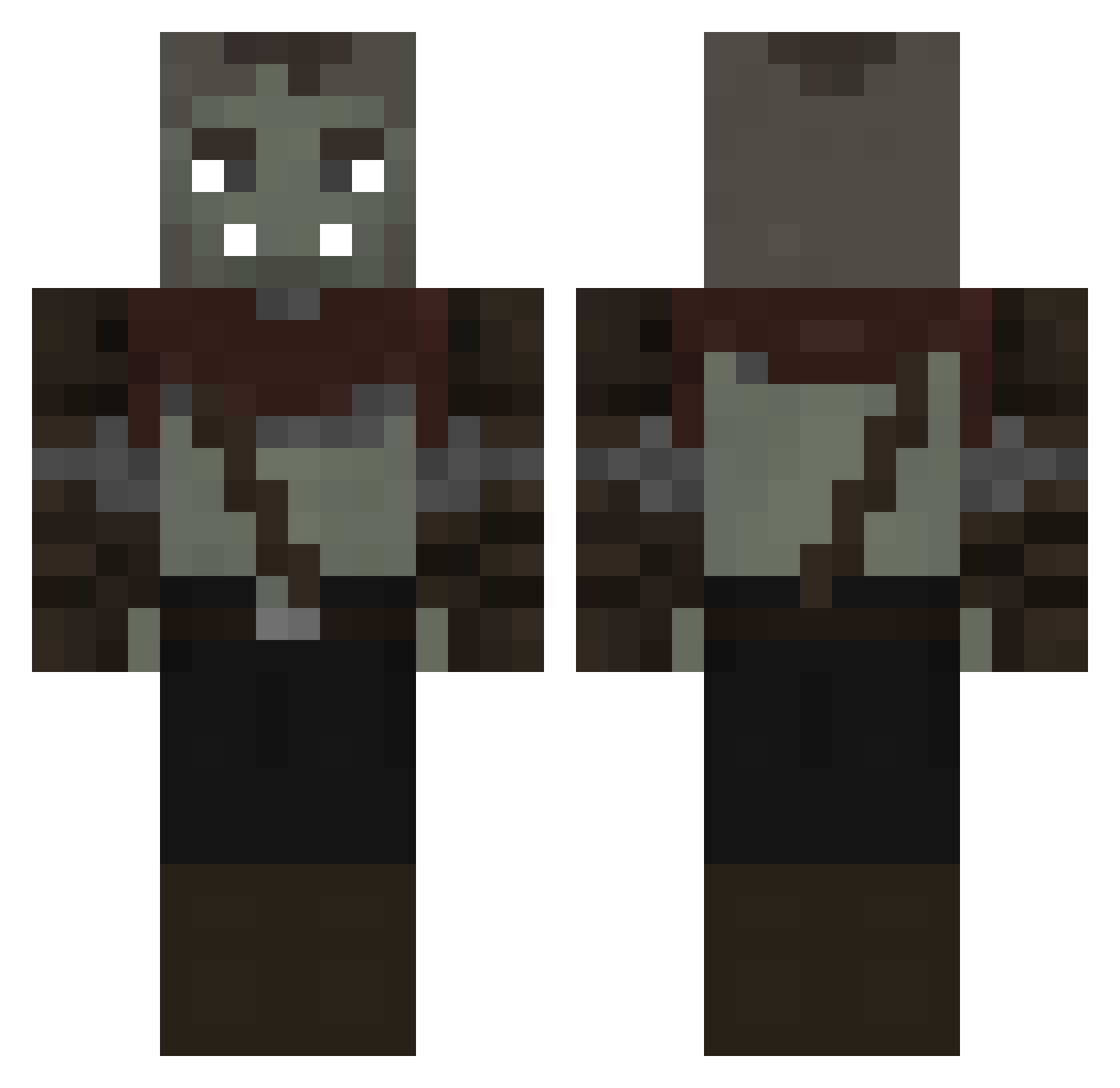 SGTGoose Minecraft skin, front and back view