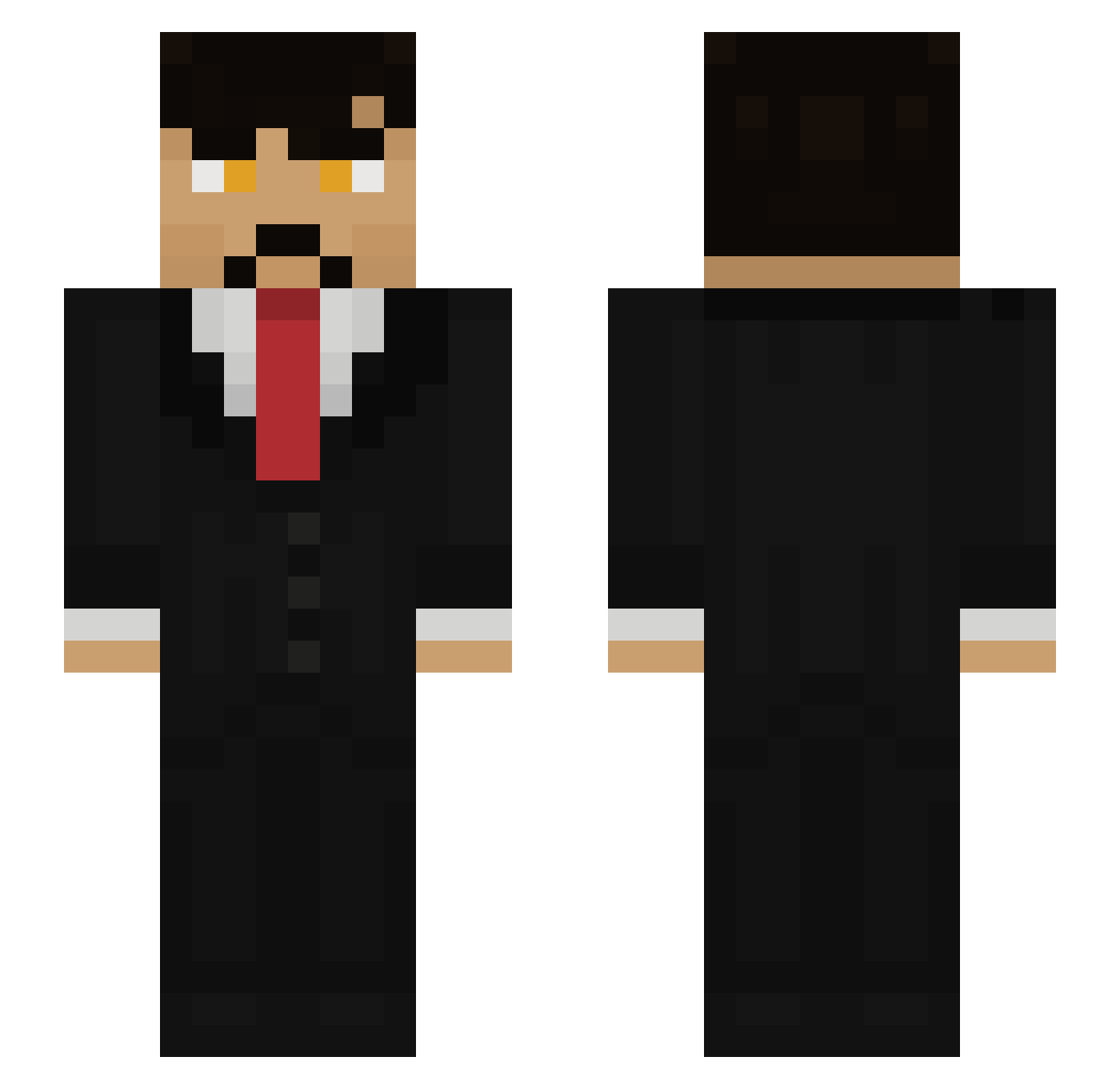 Kelapummi22 Minecraft skin, front and back view