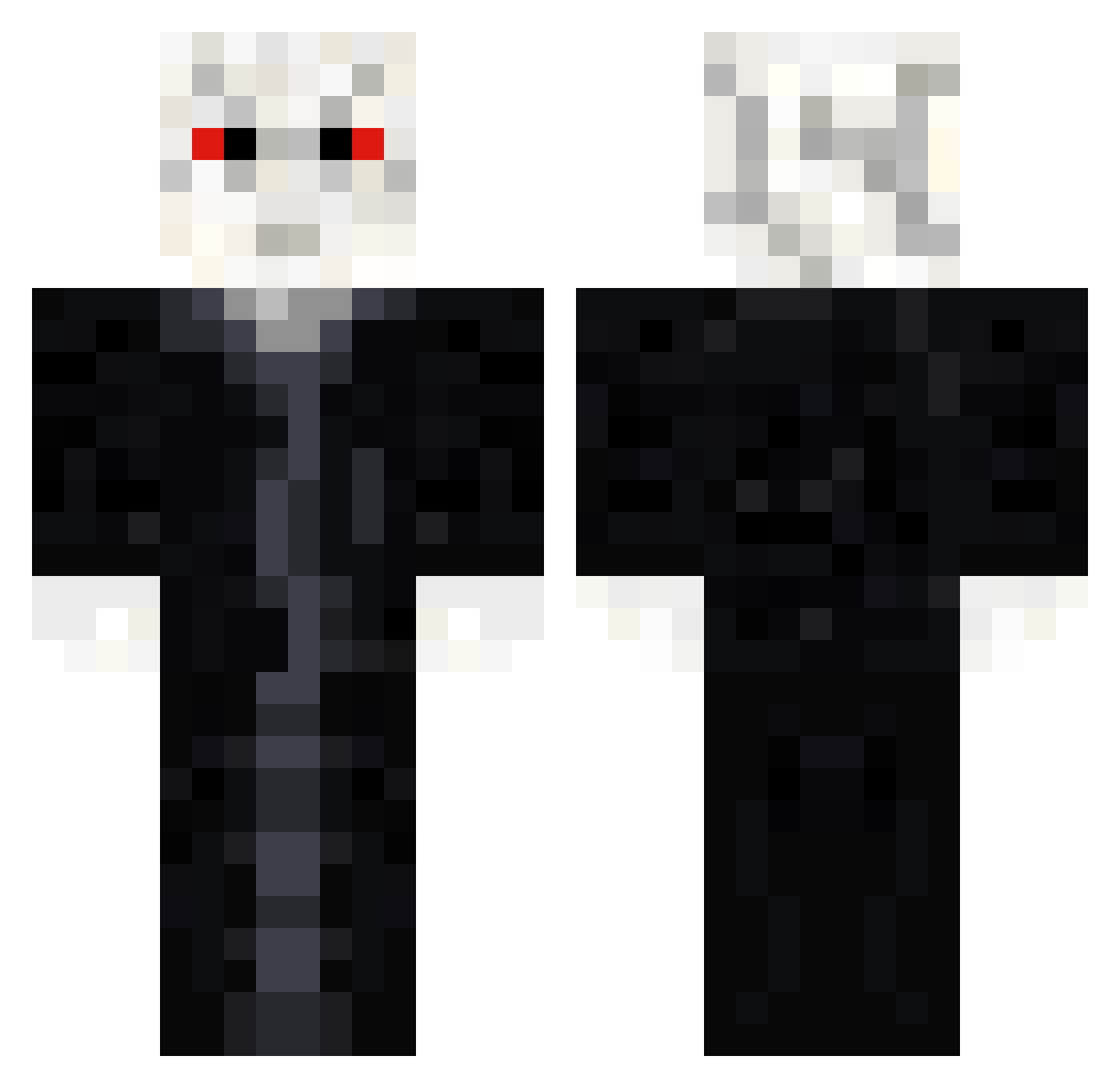 Morrden71 Minecraft skin, front and back view