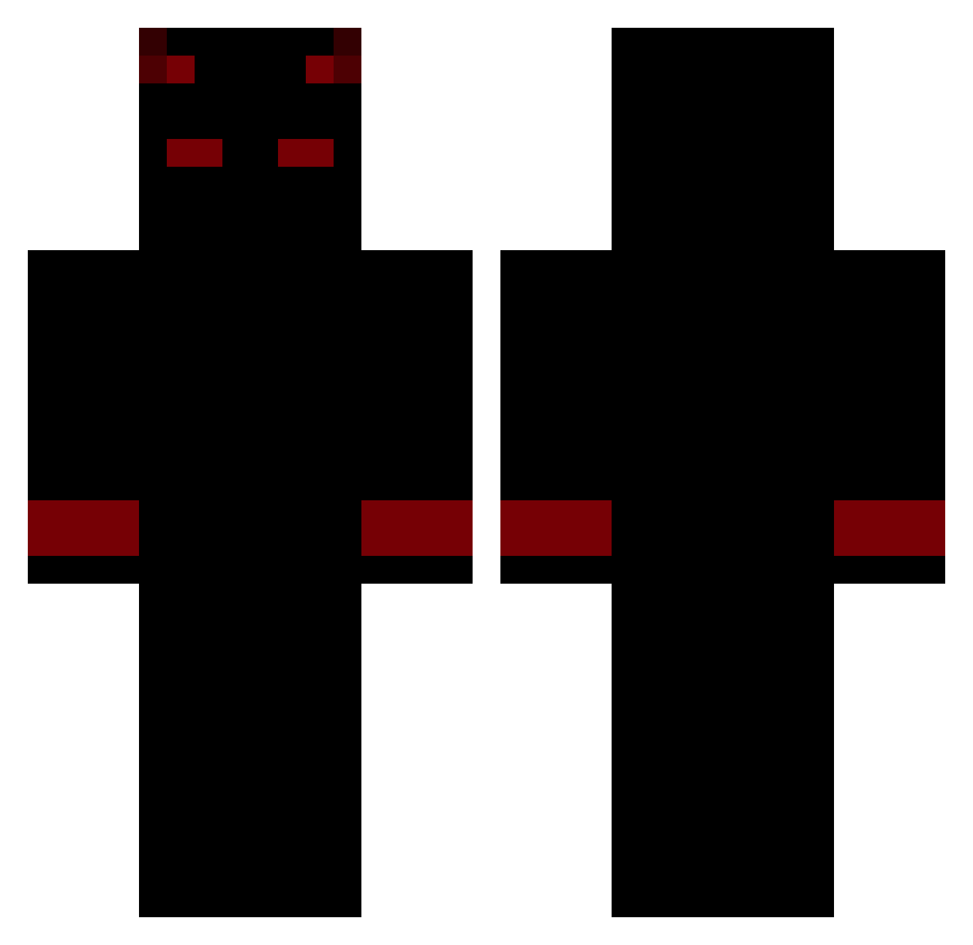 lifelxss Minecraft skin, front and back view