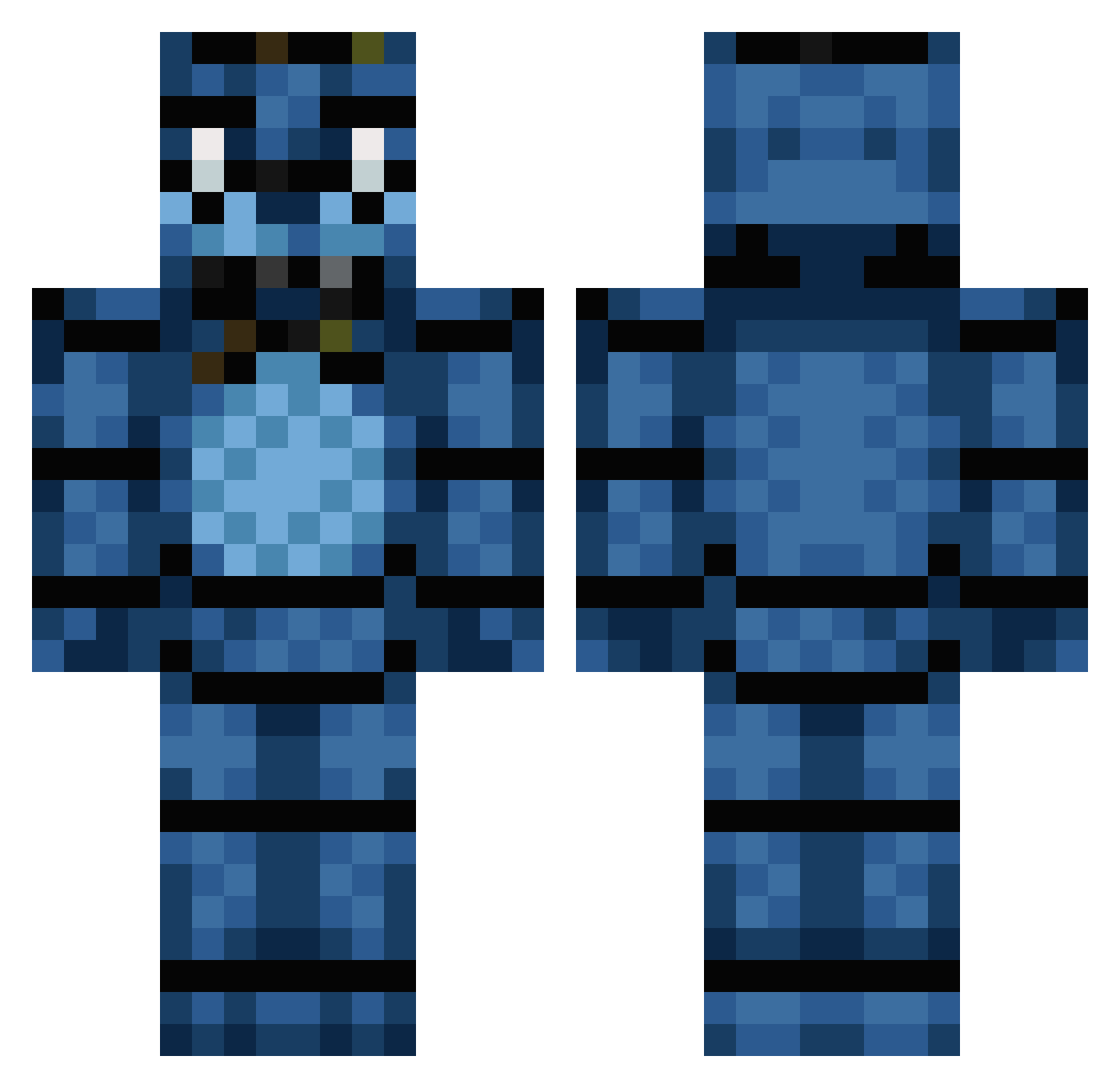 3_224gddisme Minecraft skin, front and back view