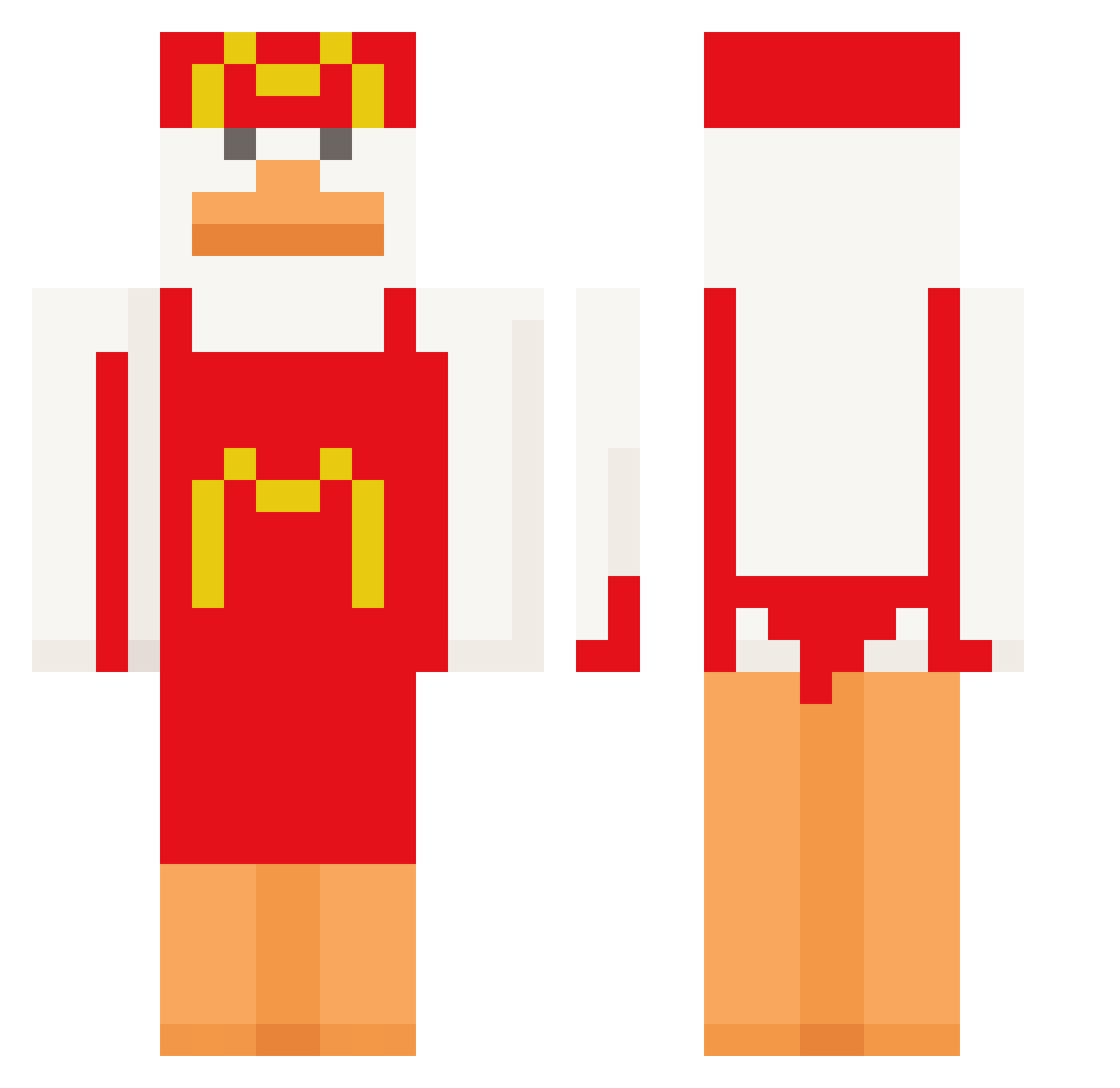 De_Shroob2 Minecraft skin, front and back view