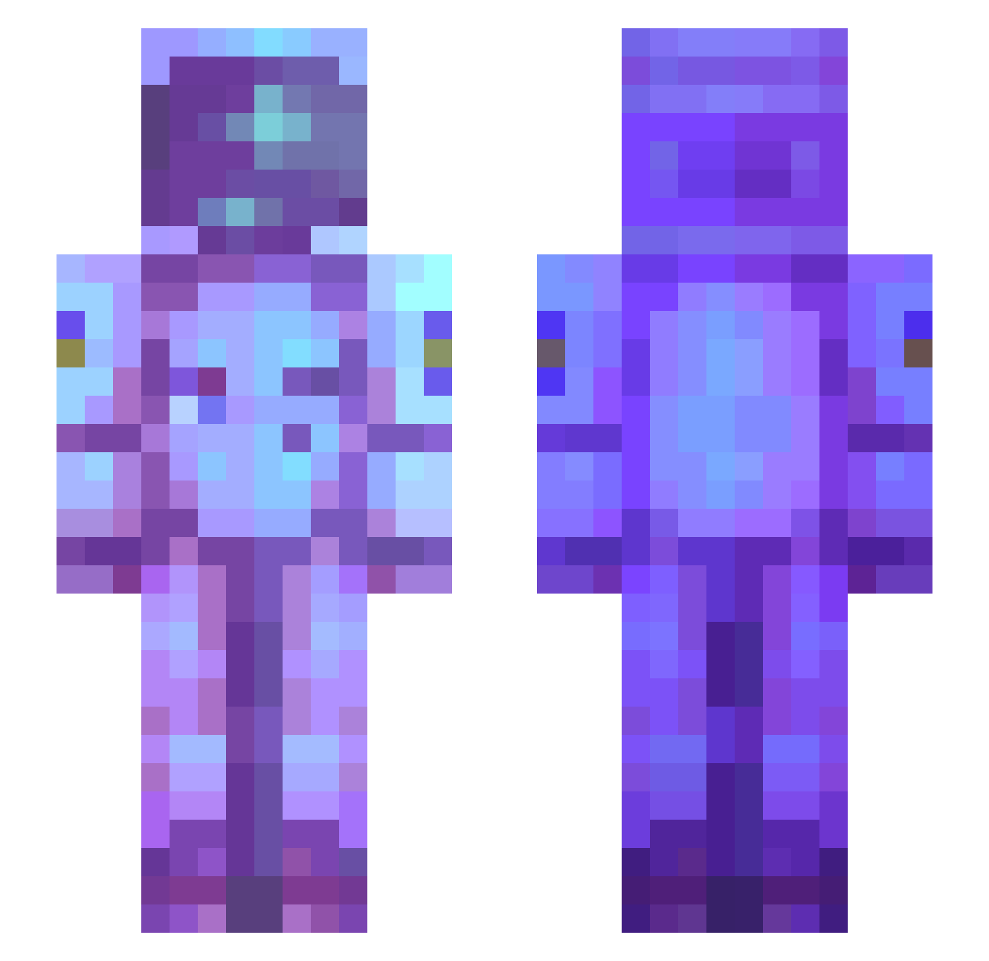 JubileeTheClown Minecraft skin, front and back view