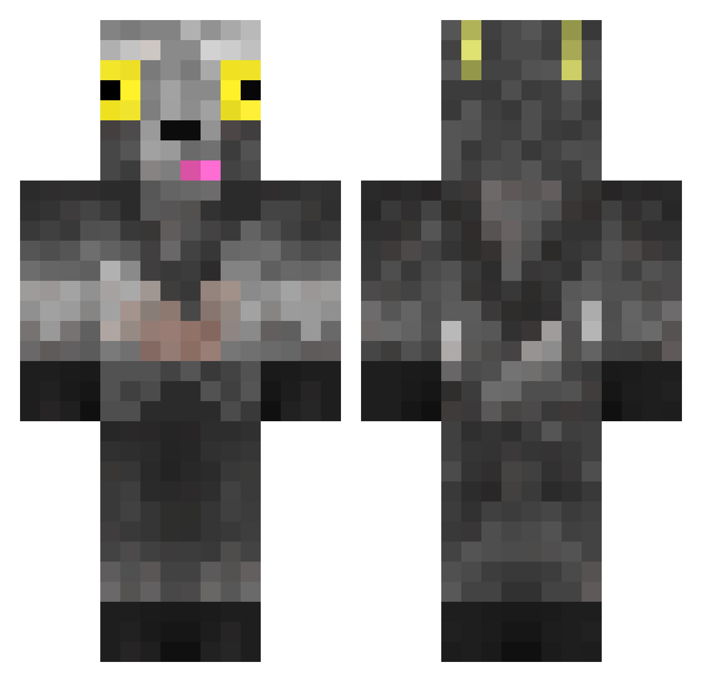 TheOldGoat Minecraft skin, front and back view