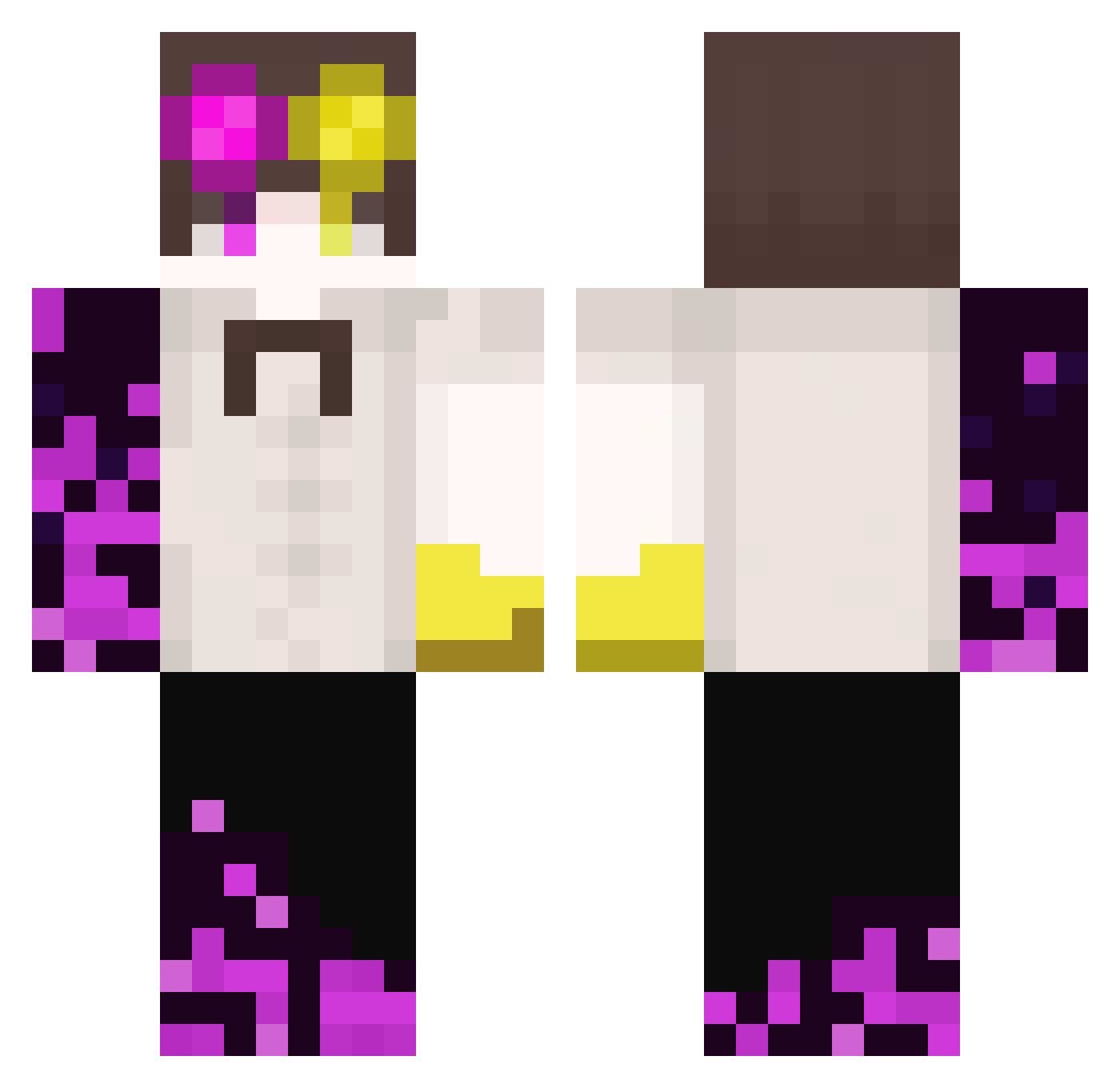 AT0M1C_T3RROR Minecraft skin, front and back view