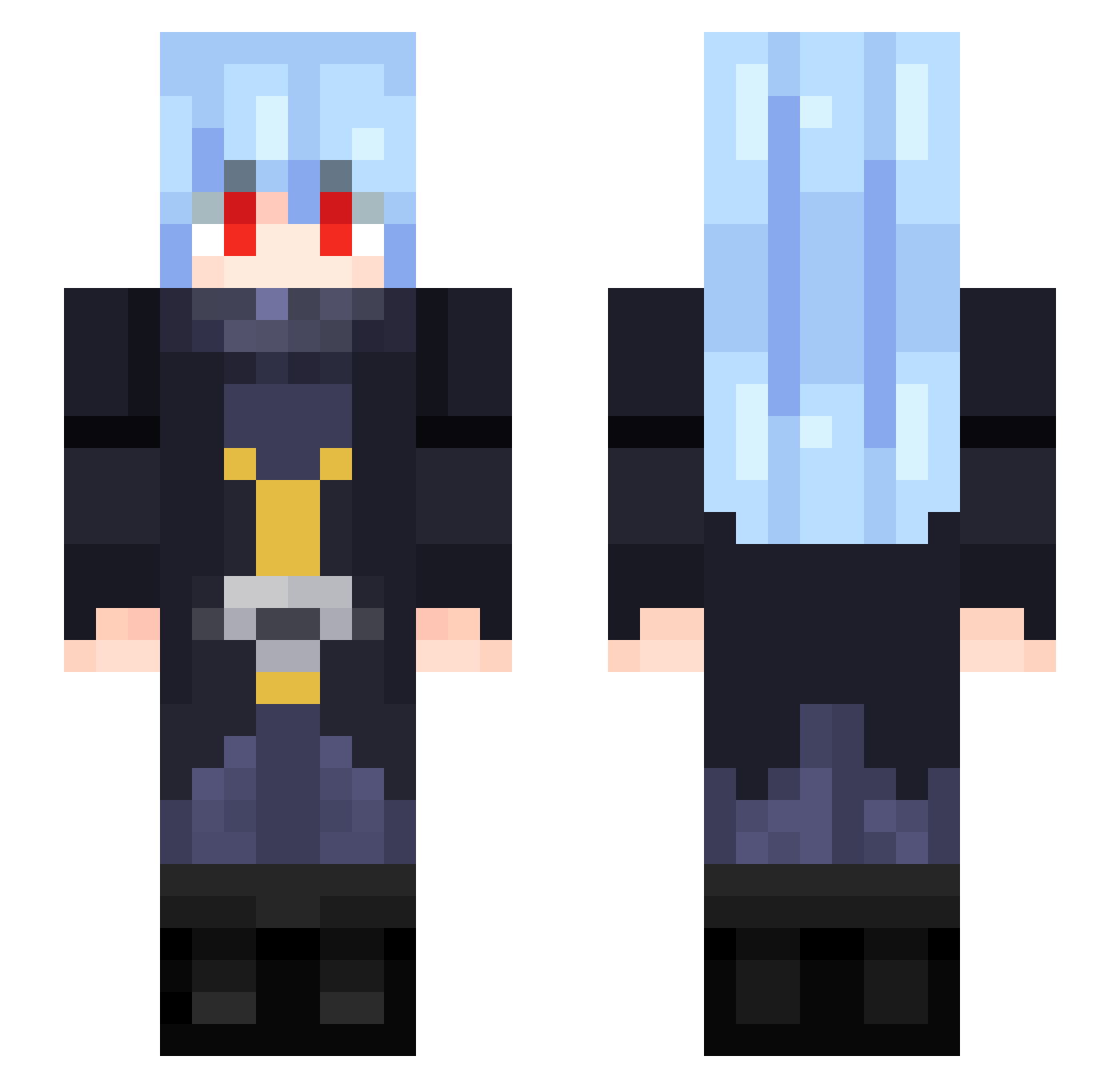 Samurai_2006 Minecraft skin, front and back view