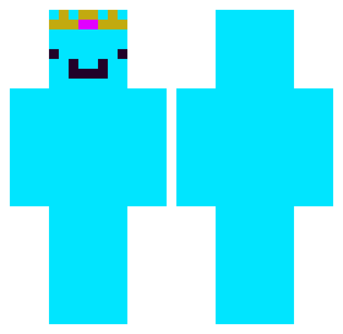 WafflingArrow44 Minecraft skin, front and back view
