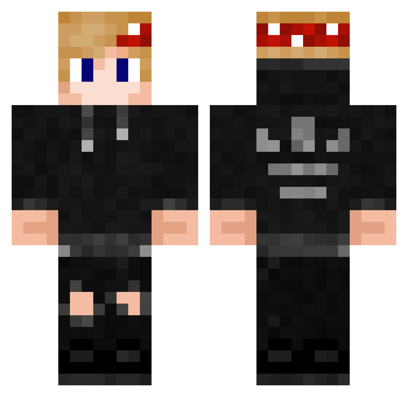 Mangokek Minecraft skin, front and back view