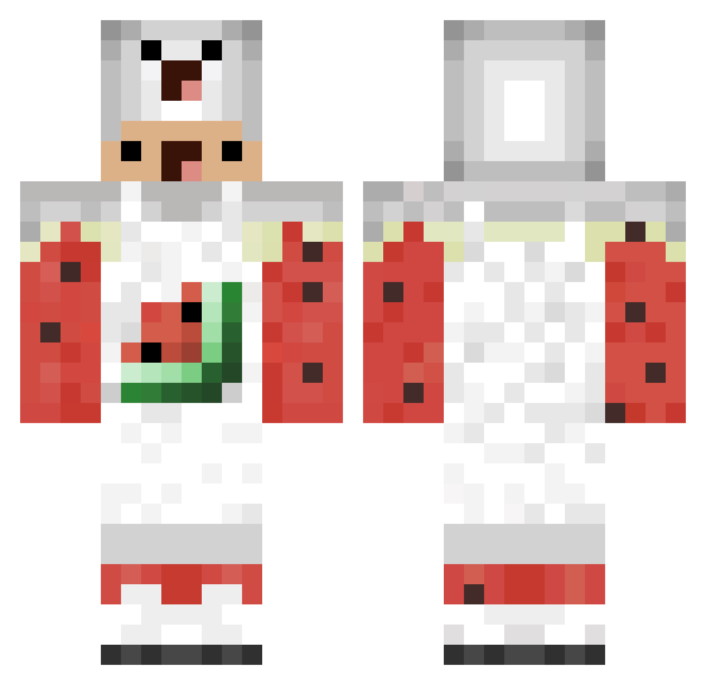 Aliseh1 Minecraft skin, front and back view