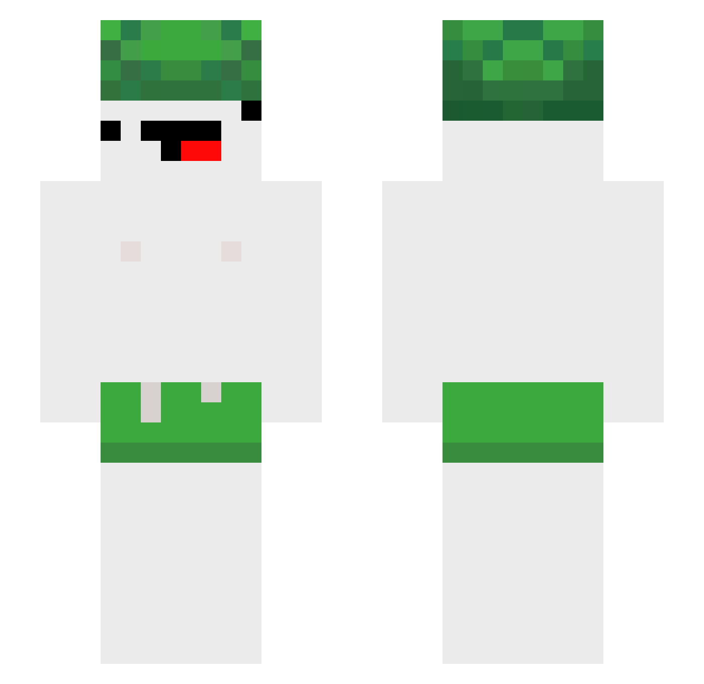 vaiGabriel Minecraft skin, front and back view
