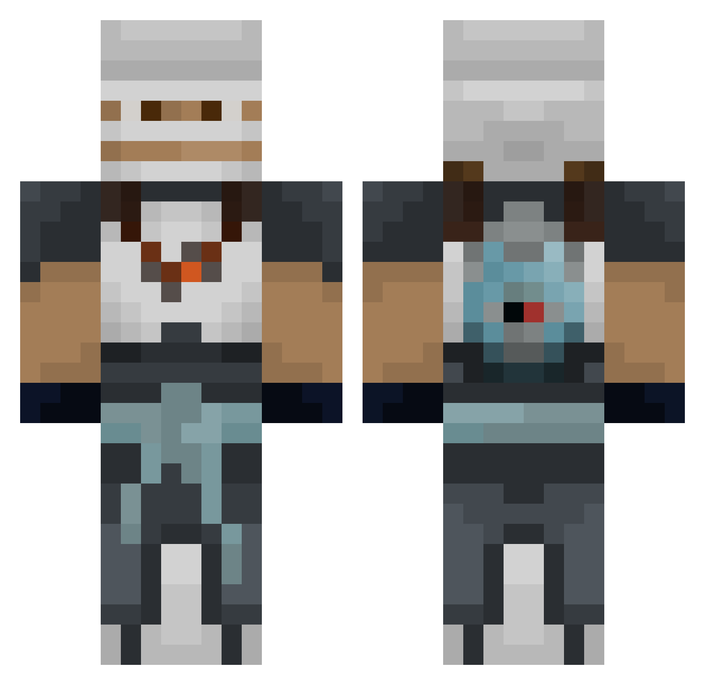 Etongo Minecraft skin, front and back view
