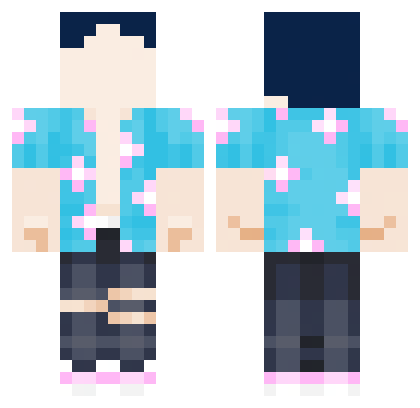 nitronutter Minecraft skin, front and back view
