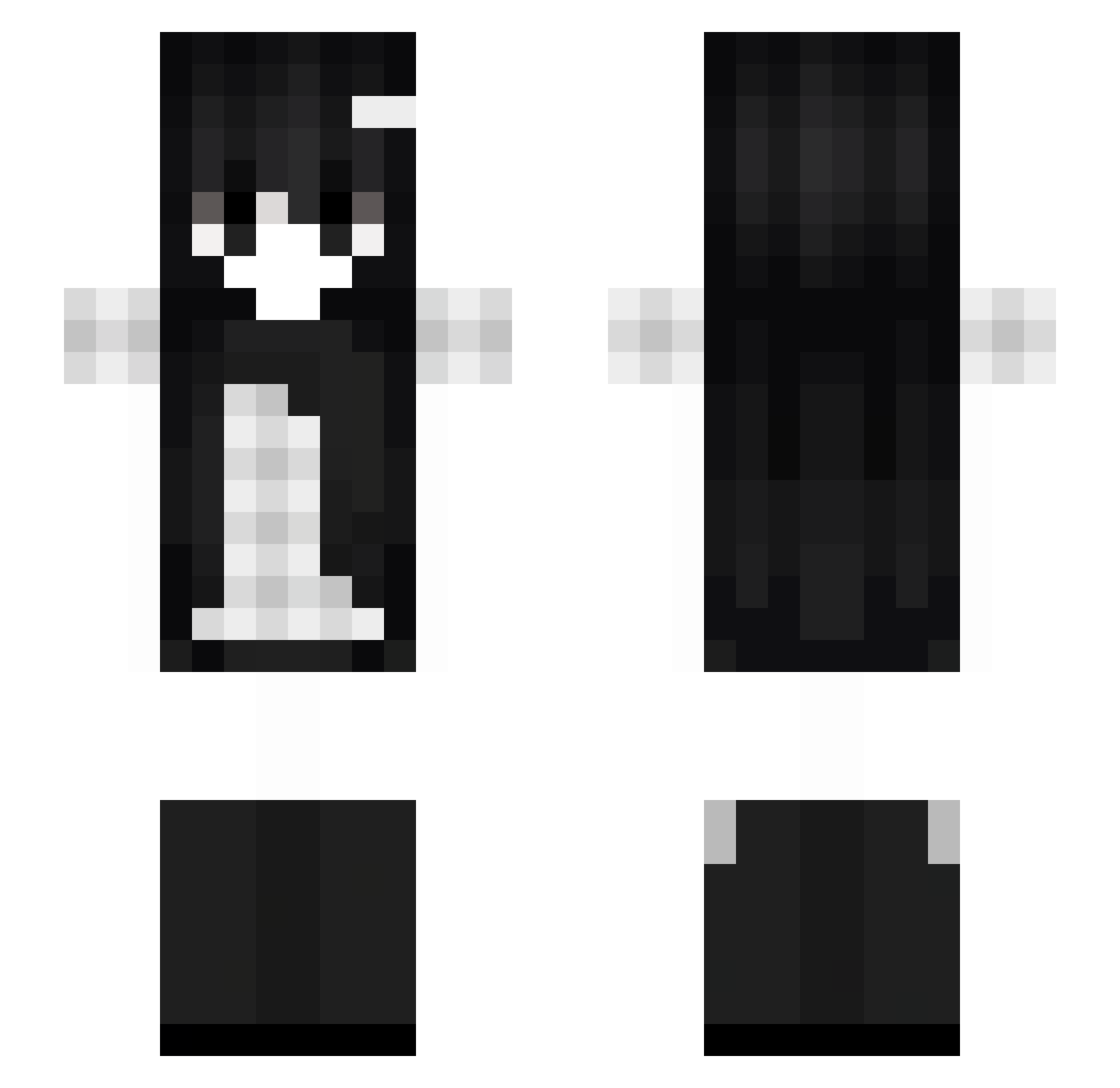 n_yooni Minecraft skin, front and back view