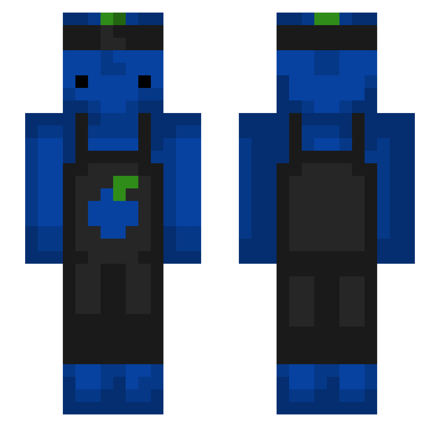 Nono74210 Minecraft skin, front and back view