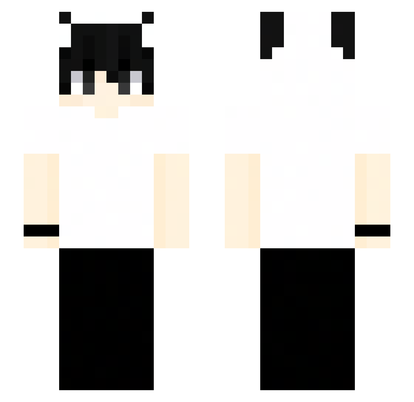 PandyExp Minecraft skin, front and back view