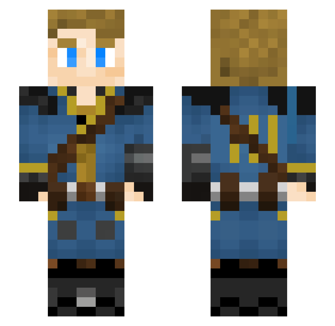 Sirfalas Minecraft skin, front and back view