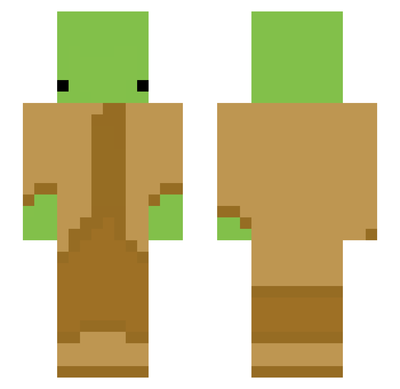 Od_dly Minecraft skin, front and back view