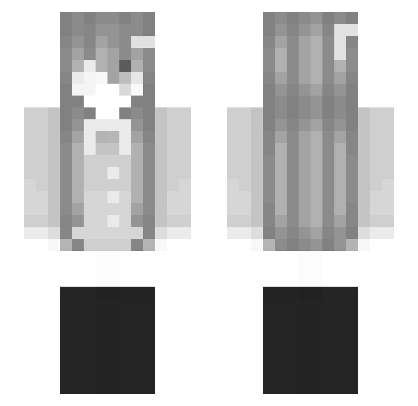 muniko720 Minecraft skin, front and back view